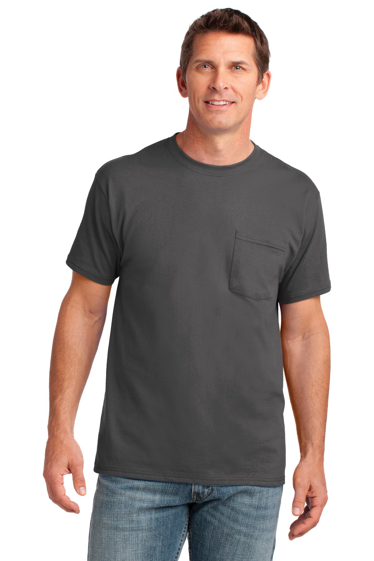 Port & Coâ„¢ Core Cotton Pocket Tee. PC54P