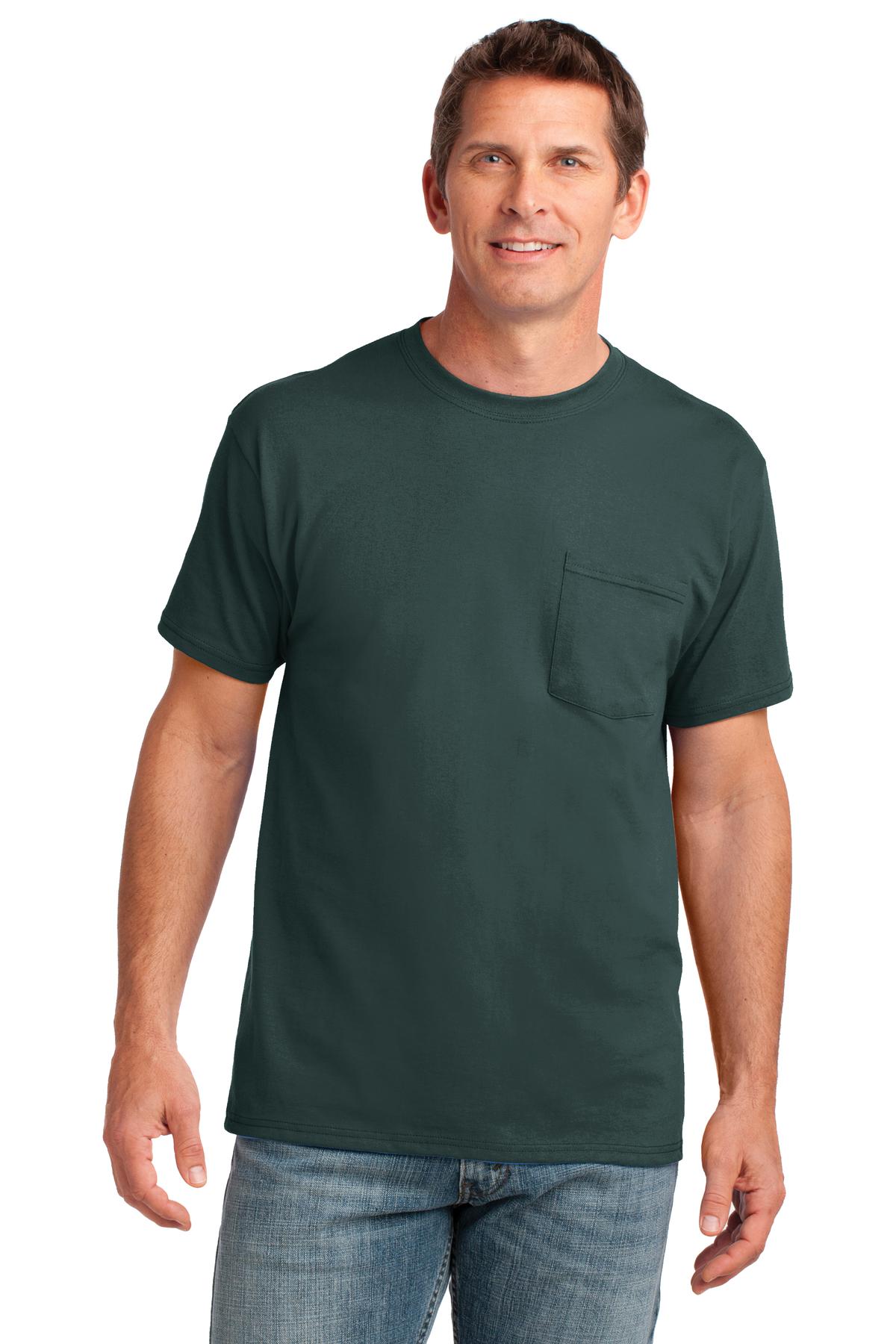 Port & Coâ„¢ Core Cotton Pocket Tee. PC54P