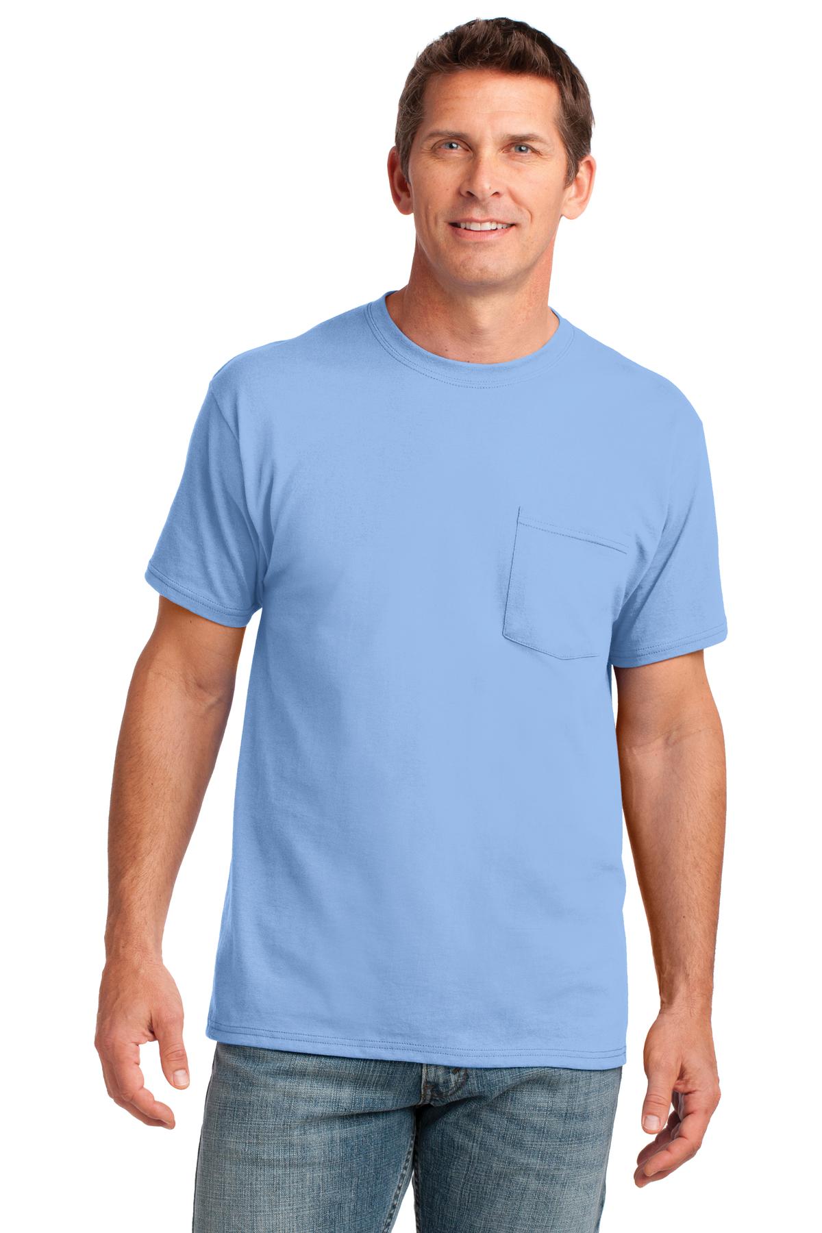Port & Coâ„¢ Core Cotton Pocket Tee. PC54P