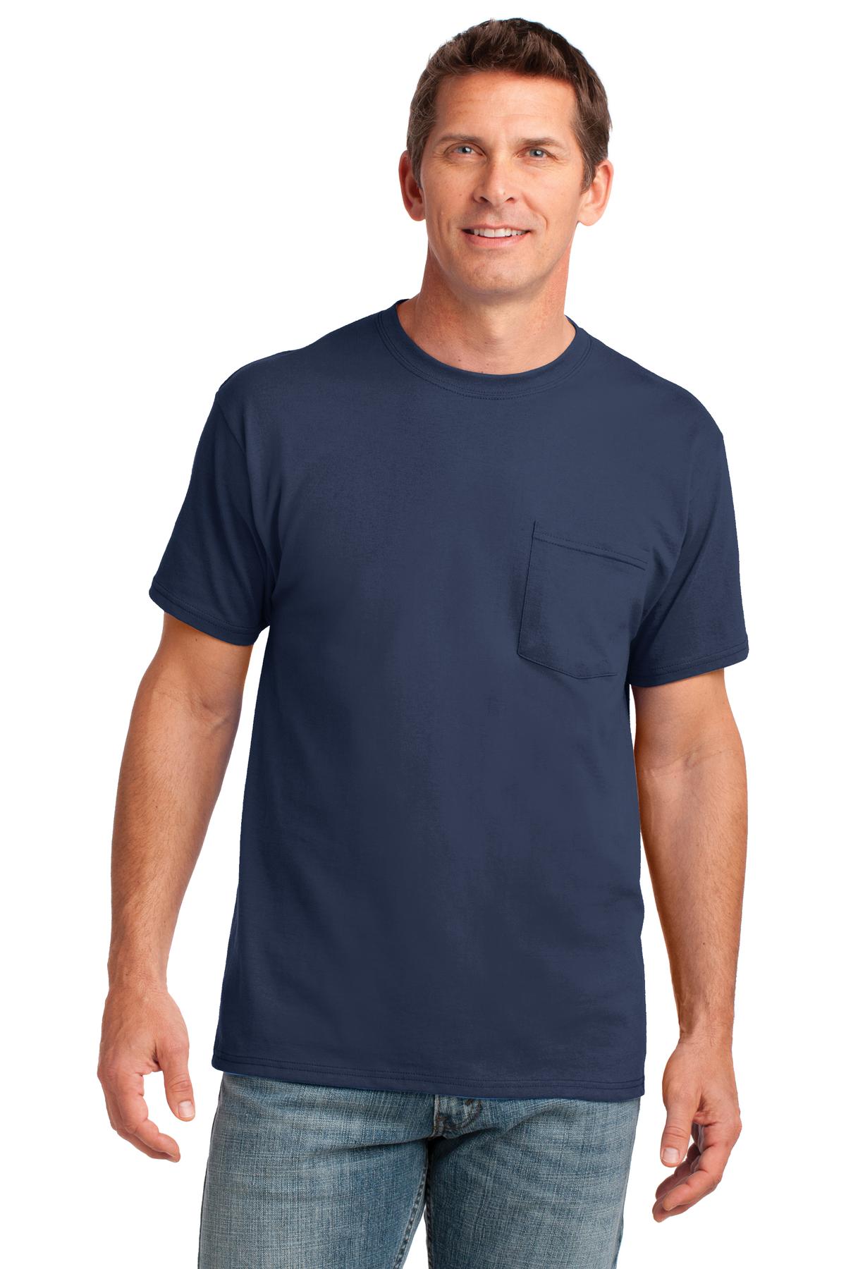 Port & Coâ„¢ Core Cotton Pocket Tee. PC54P