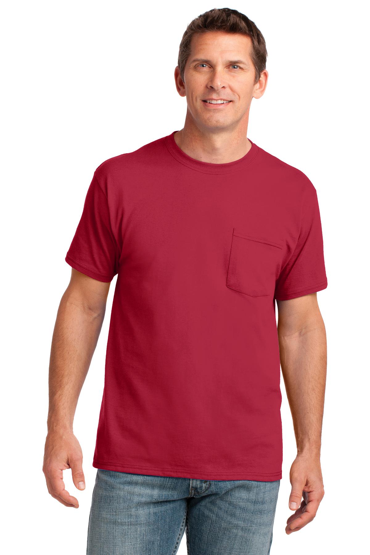 Port & Coâ„¢ Core Cotton Pocket Tee. PC54P