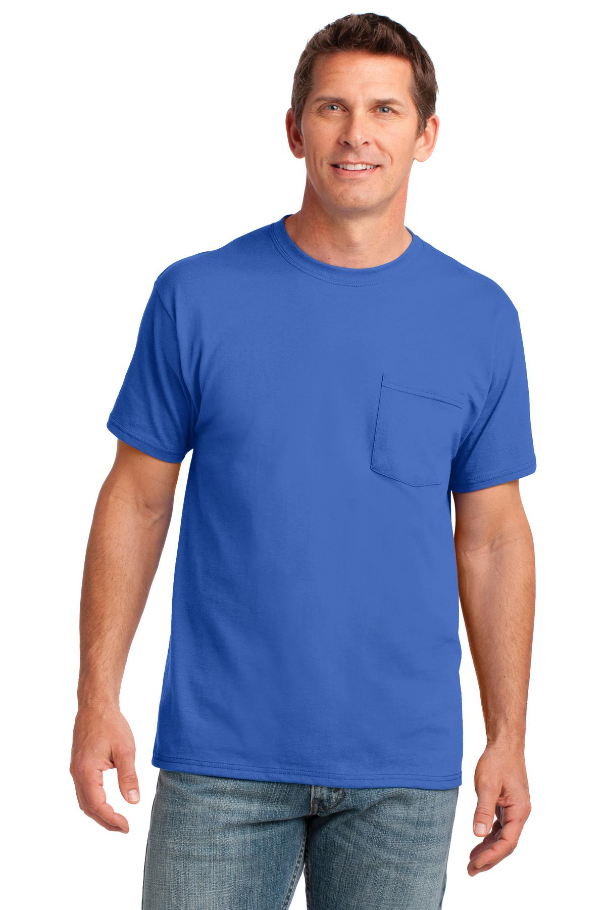 Port & Coâ„¢ Core Cotton Pocket Tee. PC54P