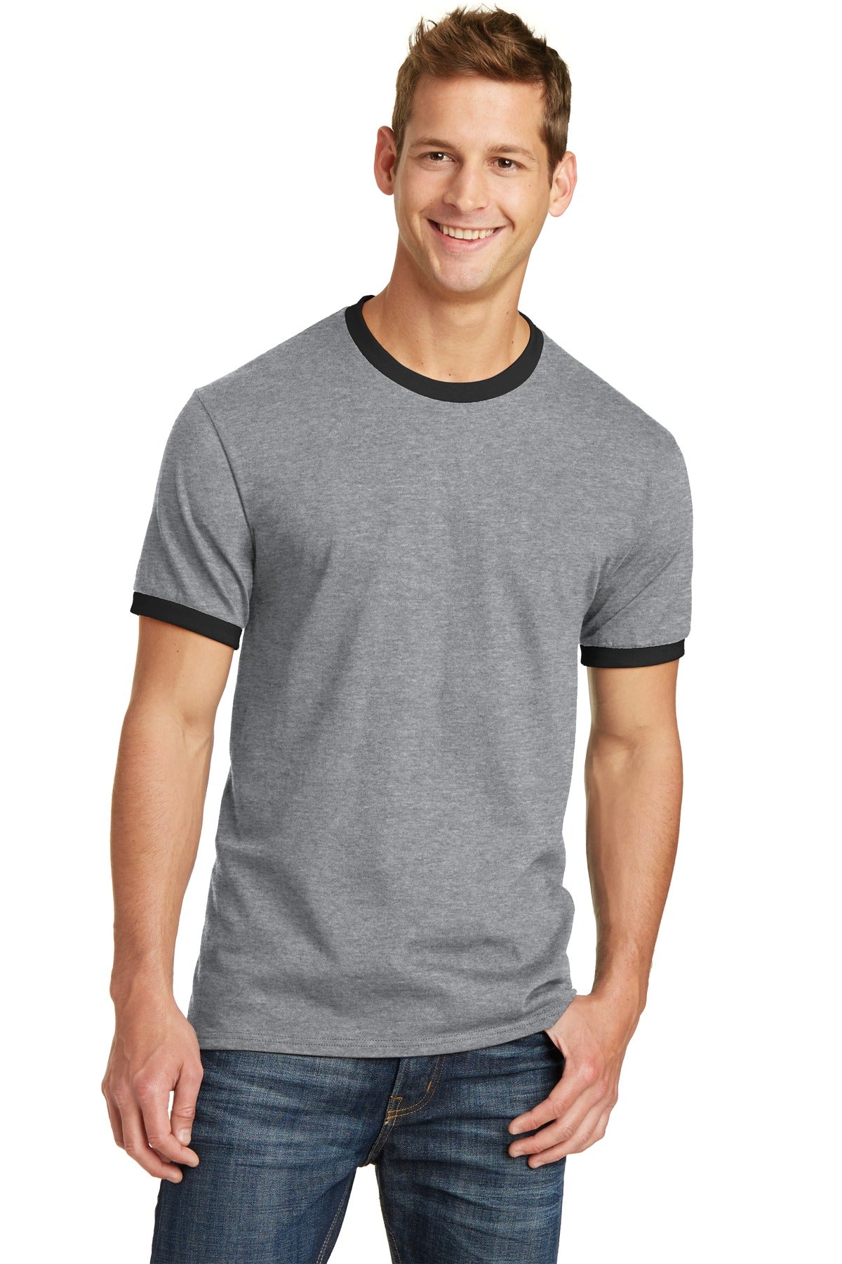 Port & Coâ„¢ Core Cotton Ringer Tee. PC54R