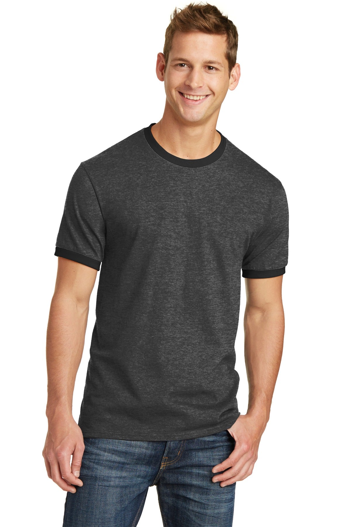 Port & Coâ„¢ Core Cotton Ringer Tee. PC54R