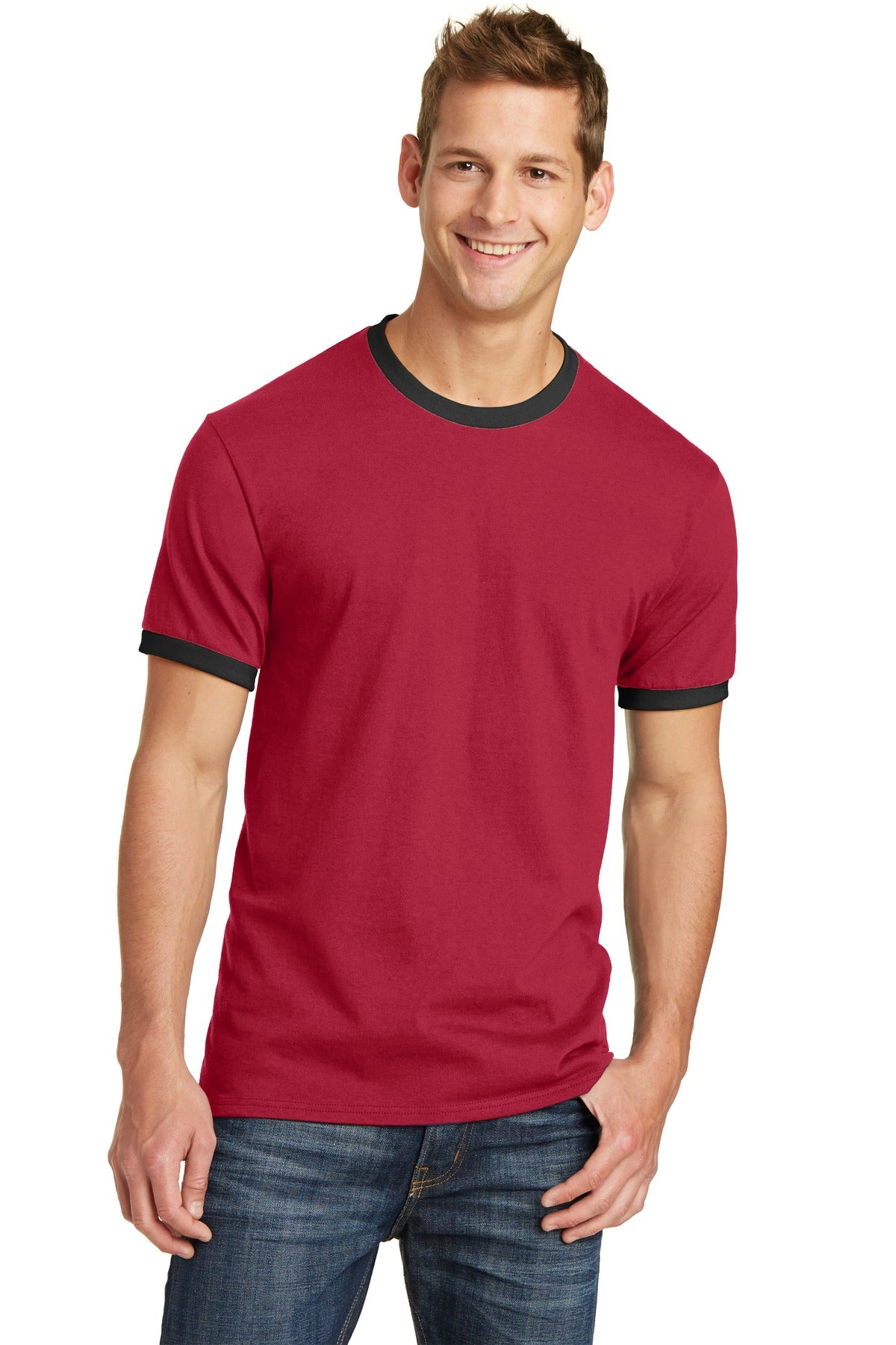 Port & Coâ„¢ Core Cotton Ringer Tee. PC54R
