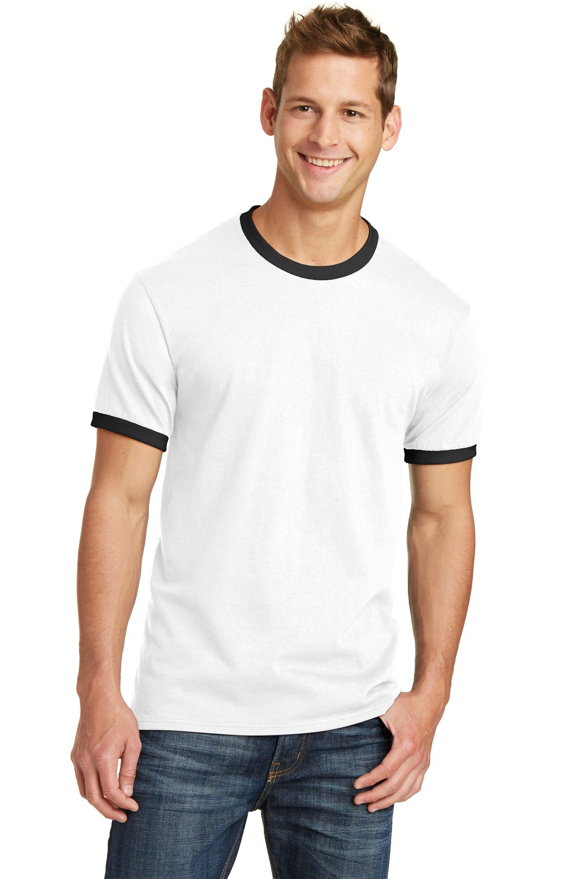 Port & Coâ„¢ Core Cotton Ringer Tee. PC54R