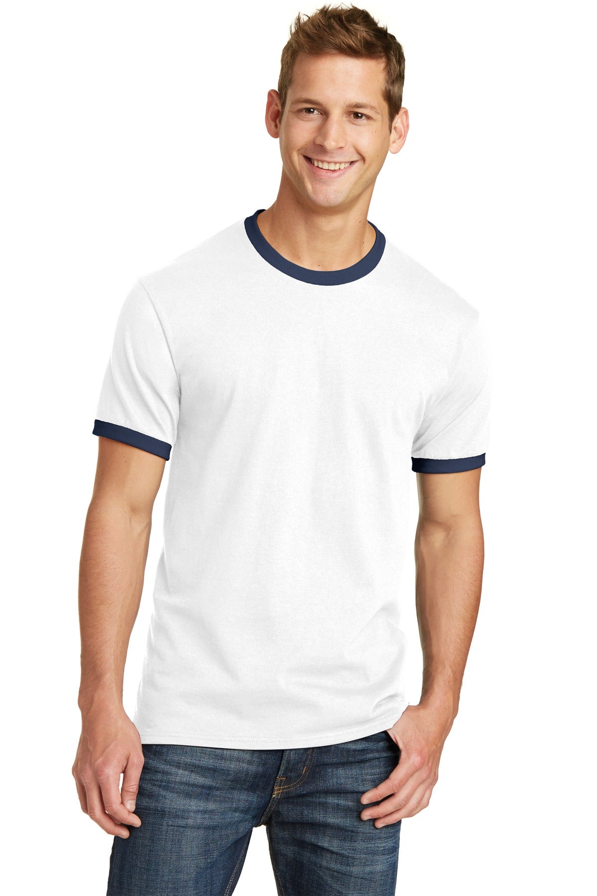 Port & Coâ„¢ Core Cotton Ringer Tee. PC54R