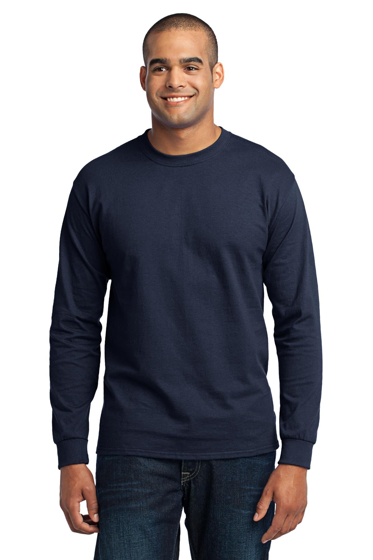 Port & Coâ„¢ Tall Long Sleeve Core Blend Tee. PC55LST