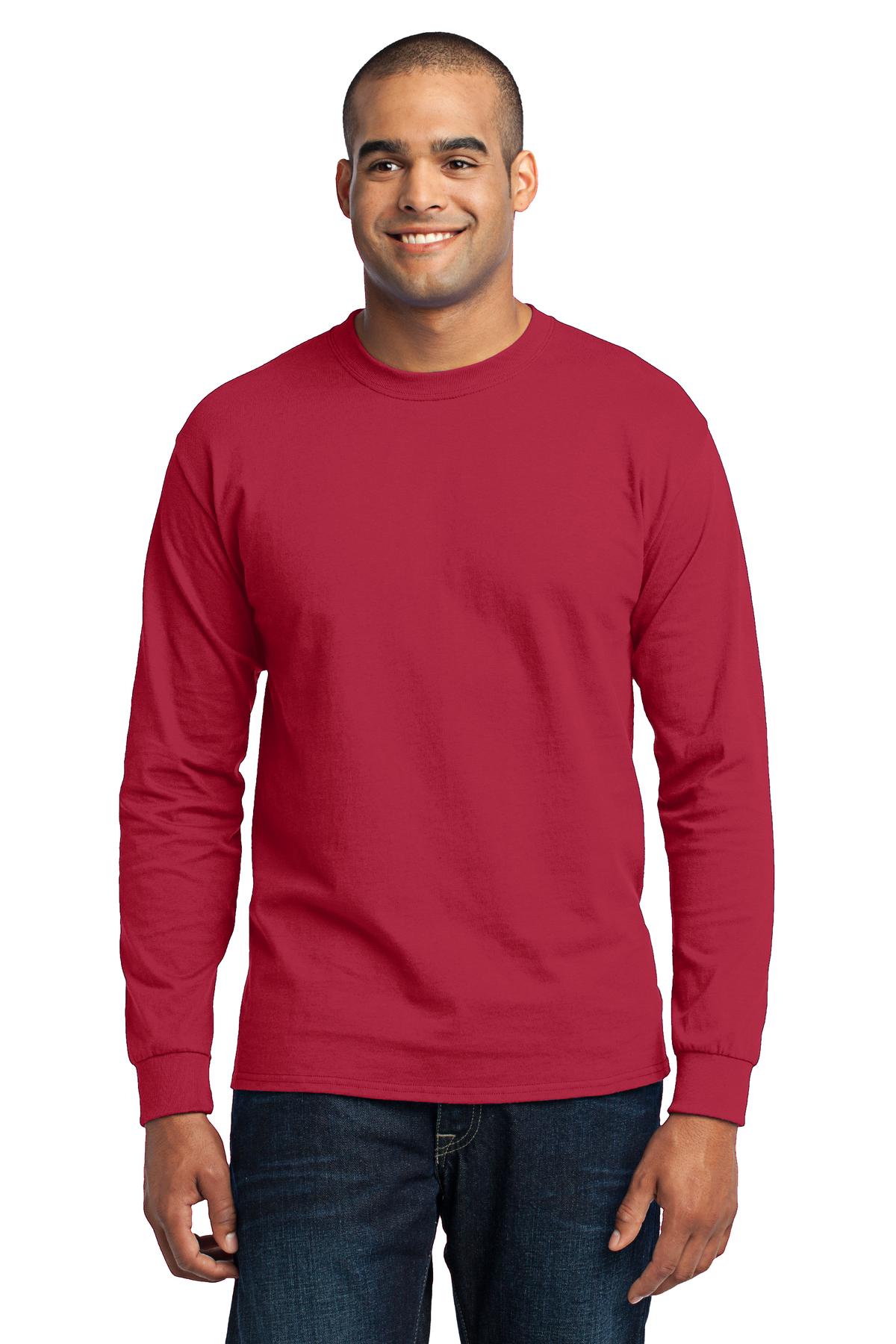 Port & Coâ„¢ Tall Long Sleeve Core Blend Tee. PC55LST