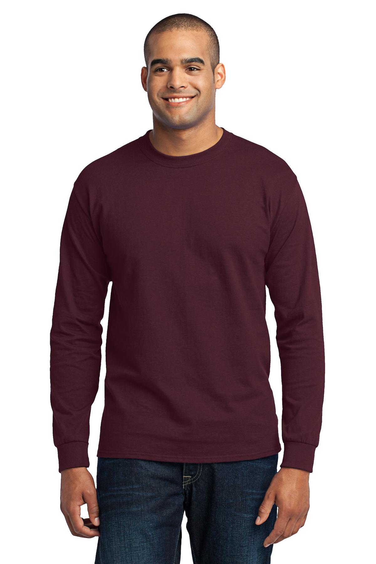 Port & Coâ„¢ Tall Long Sleeve Core Blend Tee. PC55LST