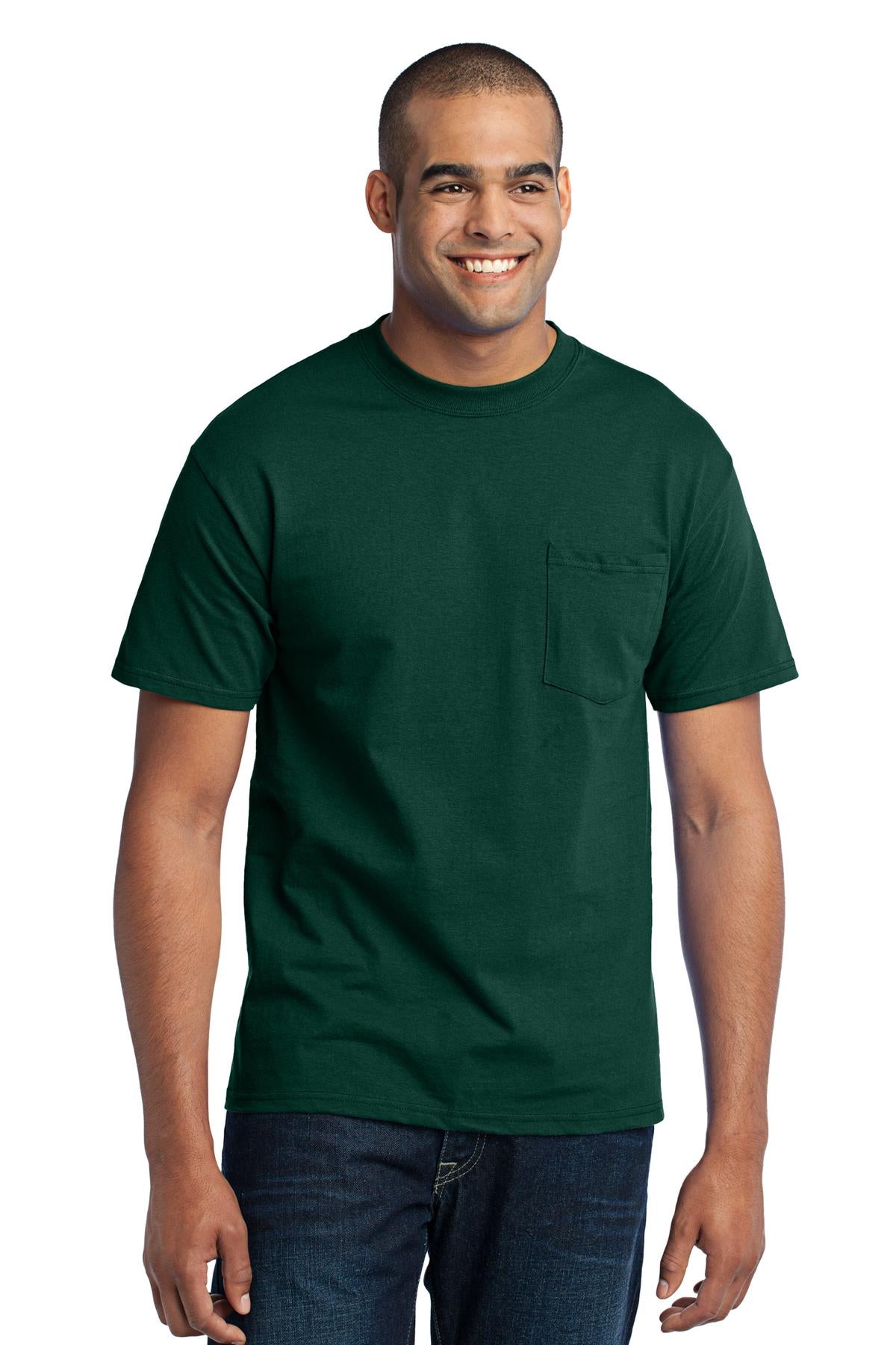 Port & Coâ„¢ Tall Core Blend Pocket Tee. PC55PT