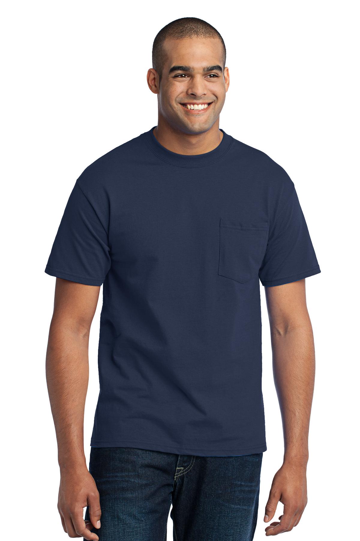 Port & Coâ„¢ Tall Core Blend Pocket Tee. PC55PT