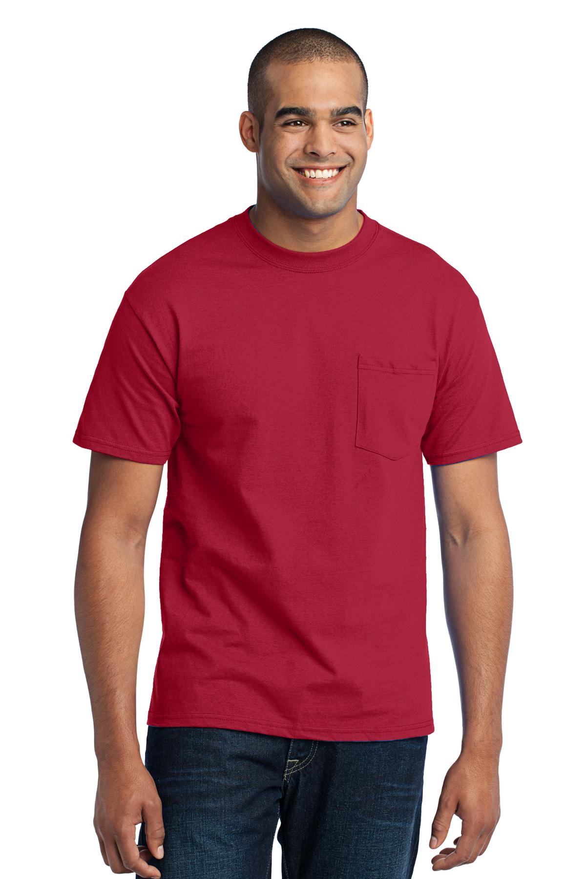 Port & Coâ„¢ Tall Core Blend Pocket Tee. PC55PT