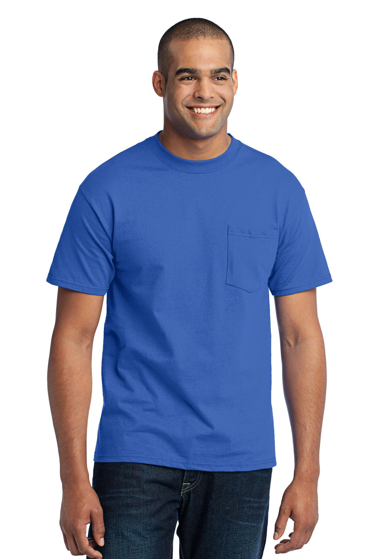 Port & Coâ„¢ Tall Core Blend Pocket Tee. PC55PT