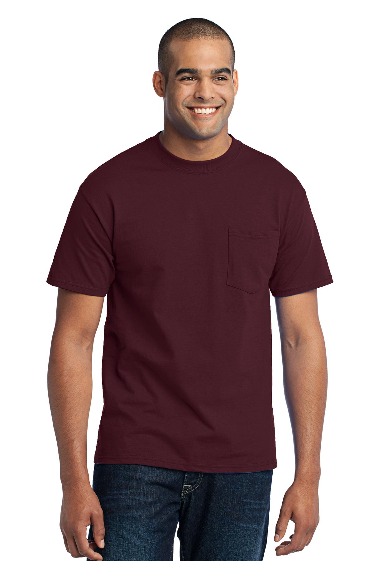 Port & Coâ„¢ Tall Core Blend Pocket Tee. PC55PT