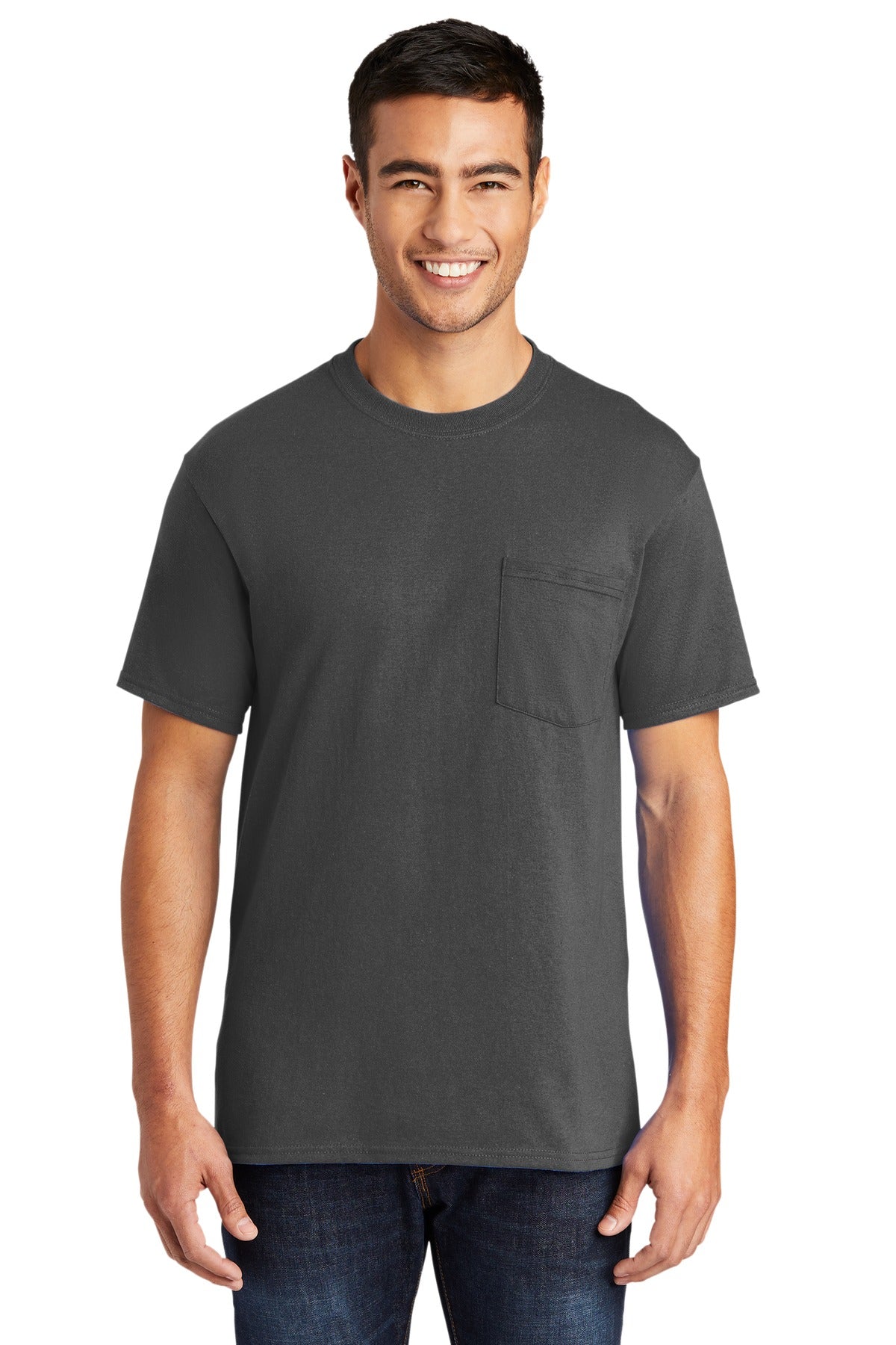 Port & Coâ„¢ Tall Core Blend Pocket Tee. PC55PT