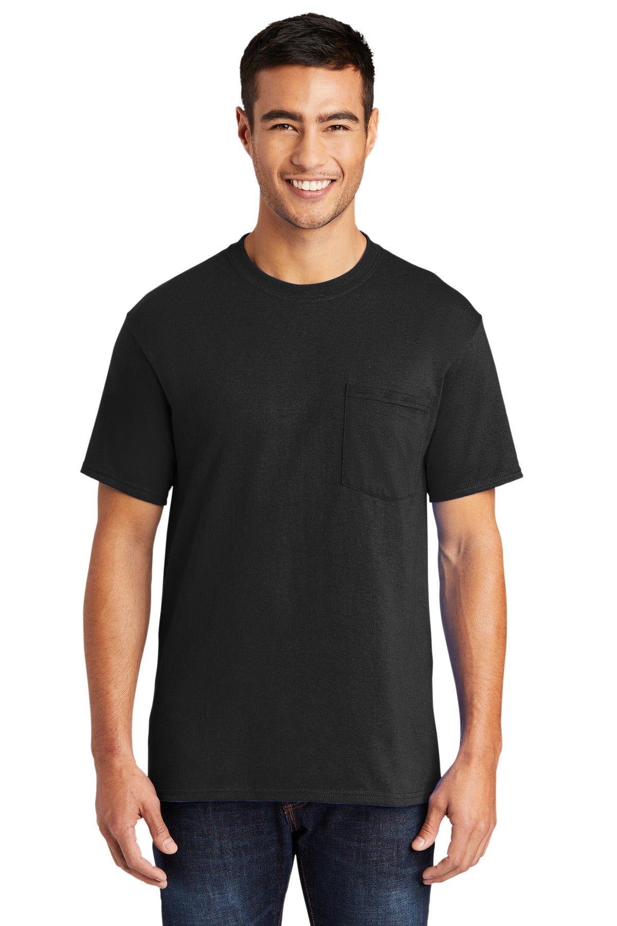 Port & Coâ„¢ Tall Core Blend Pocket Tee. PC55PT