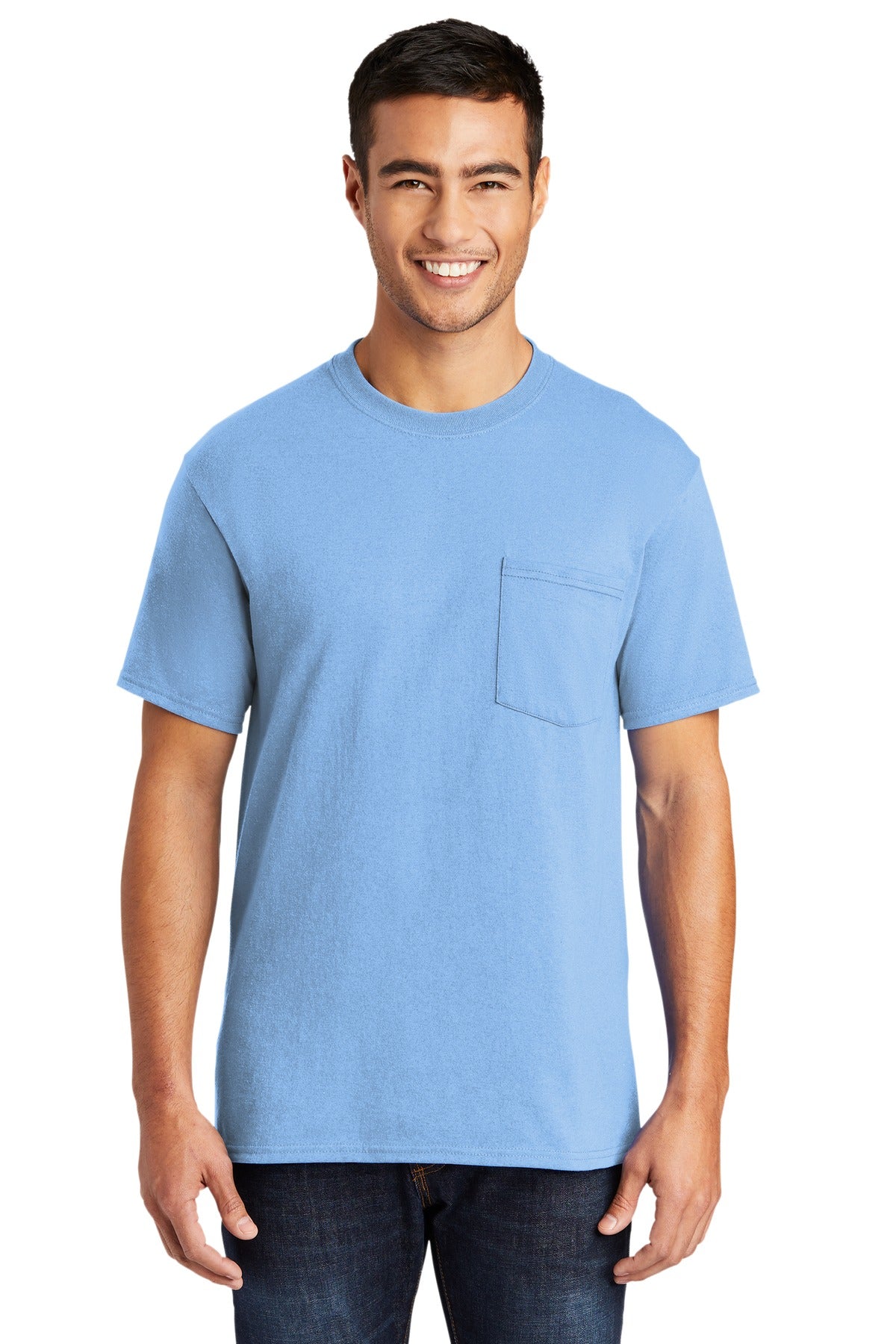 Port & Coâ„¢ Tall Core Blend Pocket Tee. PC55PT