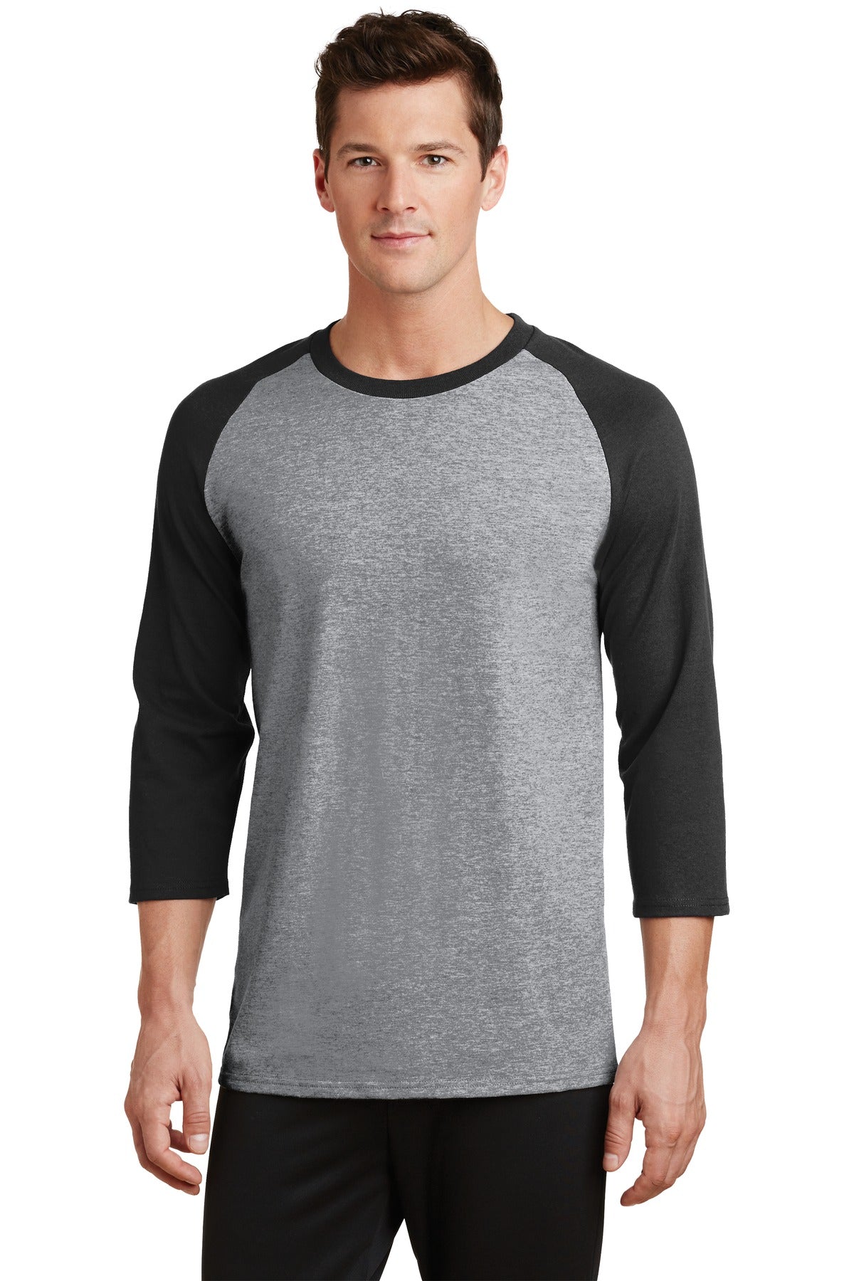 Port & Coâ„¢ Core Blend 3/4-Sleeve Raglan Tee. PC55RS