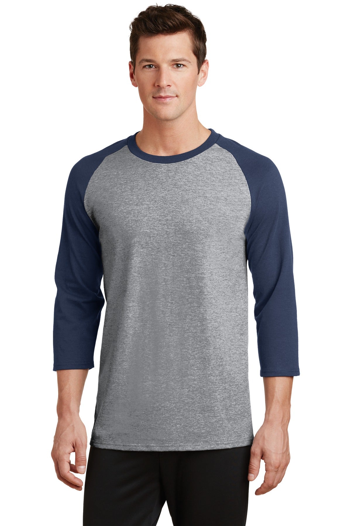 Port & Coâ„¢ Core Blend 3/4-Sleeve Raglan Tee. PC55RS