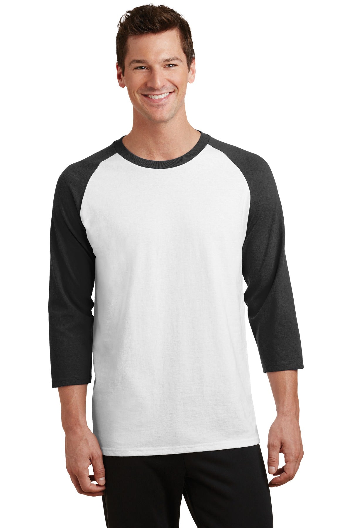 Port & Coâ„¢ Core Blend 3/4-Sleeve Raglan Tee. PC55RS