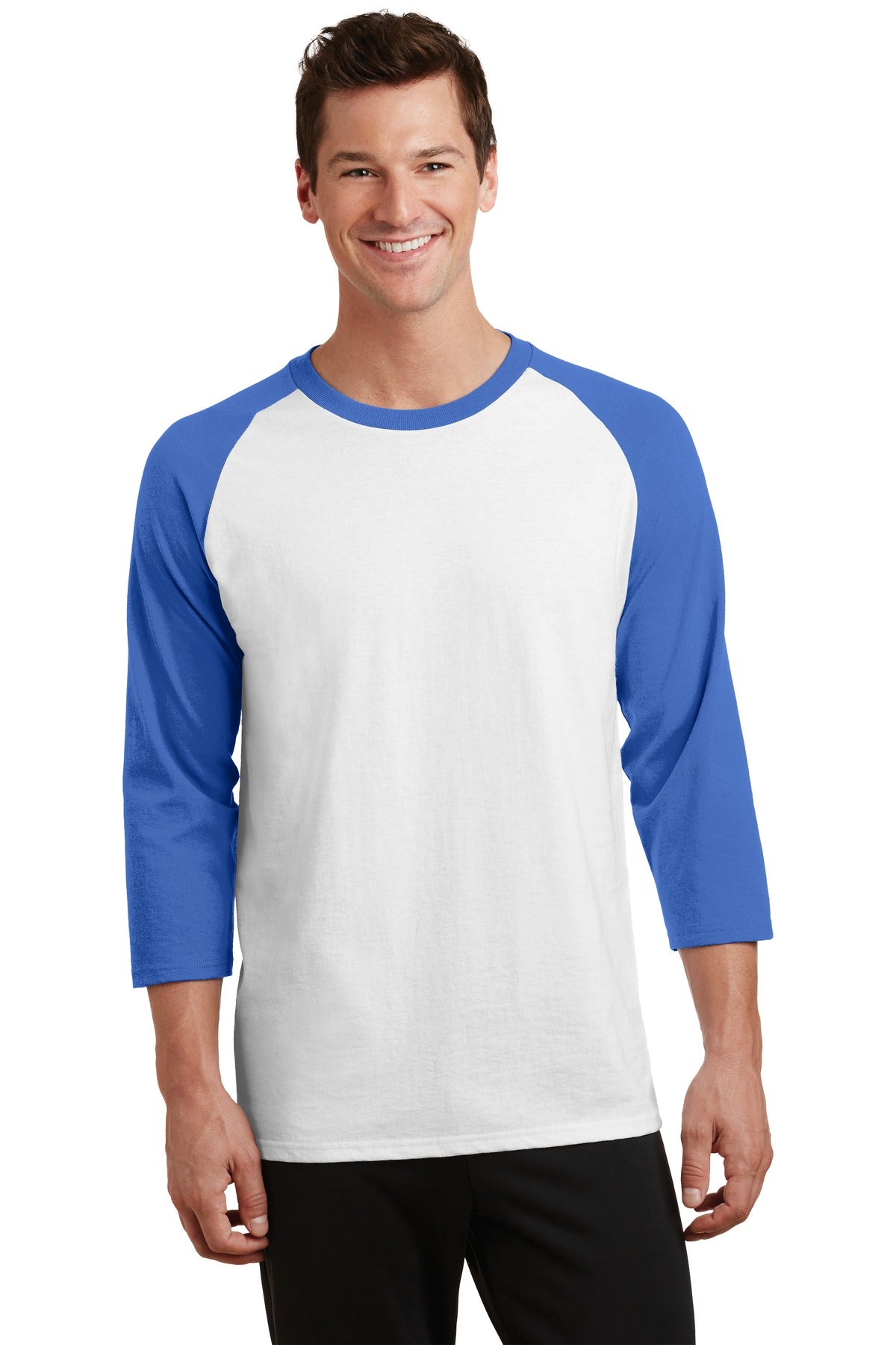 Port & Coâ„¢ Core Blend 3/4-Sleeve Raglan Tee. PC55RS