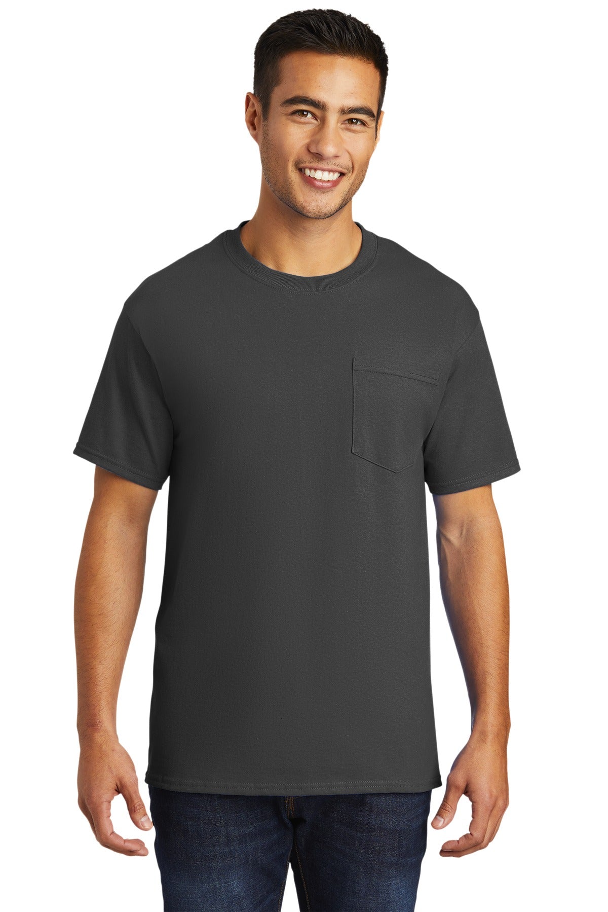 Port & Coâ„¢ Tall Essential Pocket Tee. PC61PT