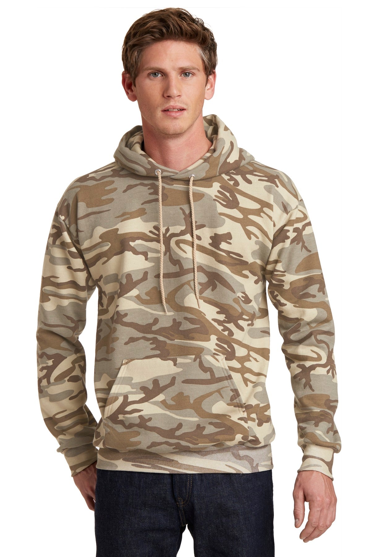 Port & Coâ„¢ Core Fleece Camo Pullover Hooded Sweatshirt. PC78HC