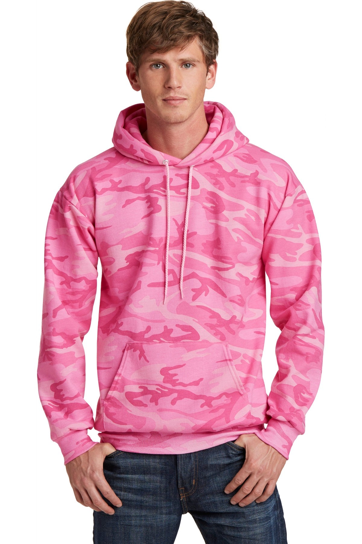 Port & Coâ„¢ Core Fleece Camo Pullover Hooded Sweatshirt. PC78HC