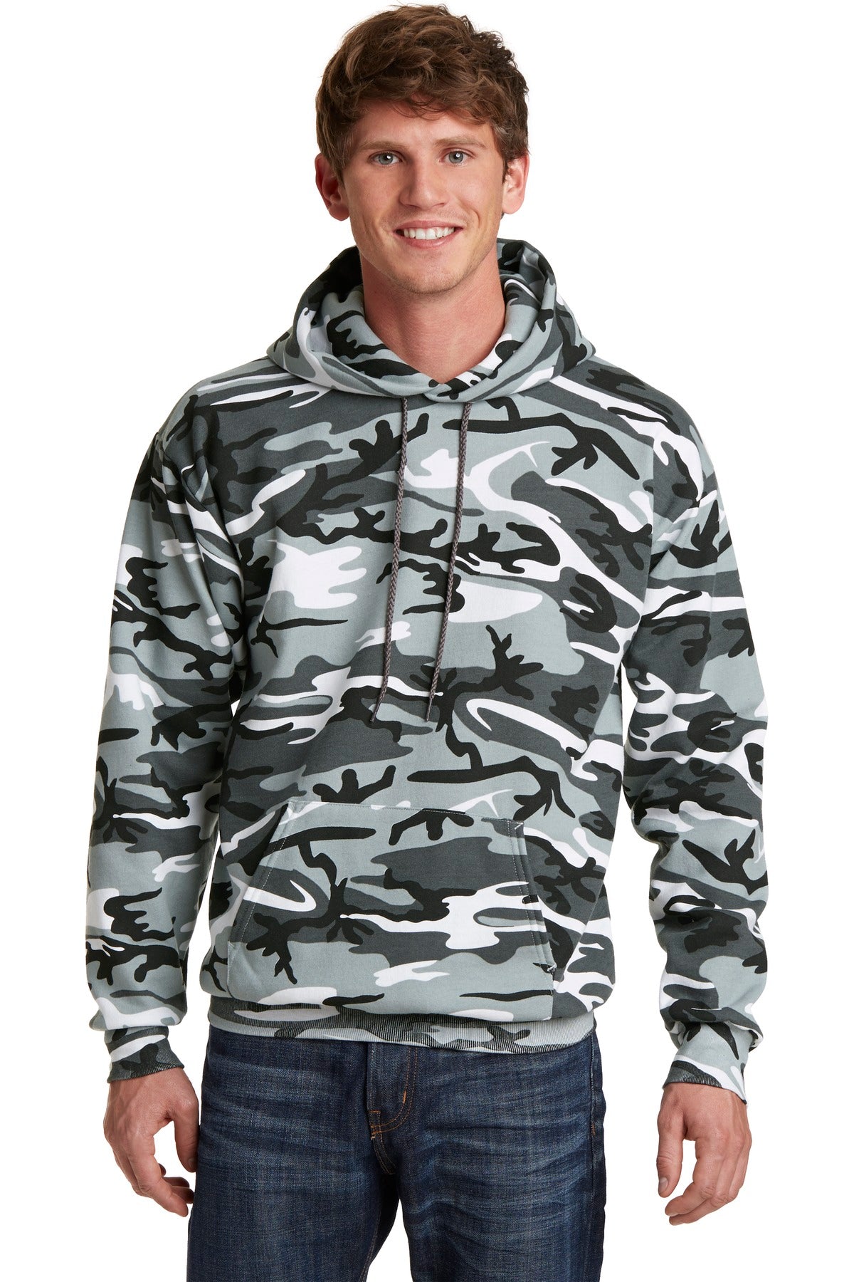 Port & Coâ„¢ Core Fleece Camo Pullover Hooded Sweatshirt. PC78HC