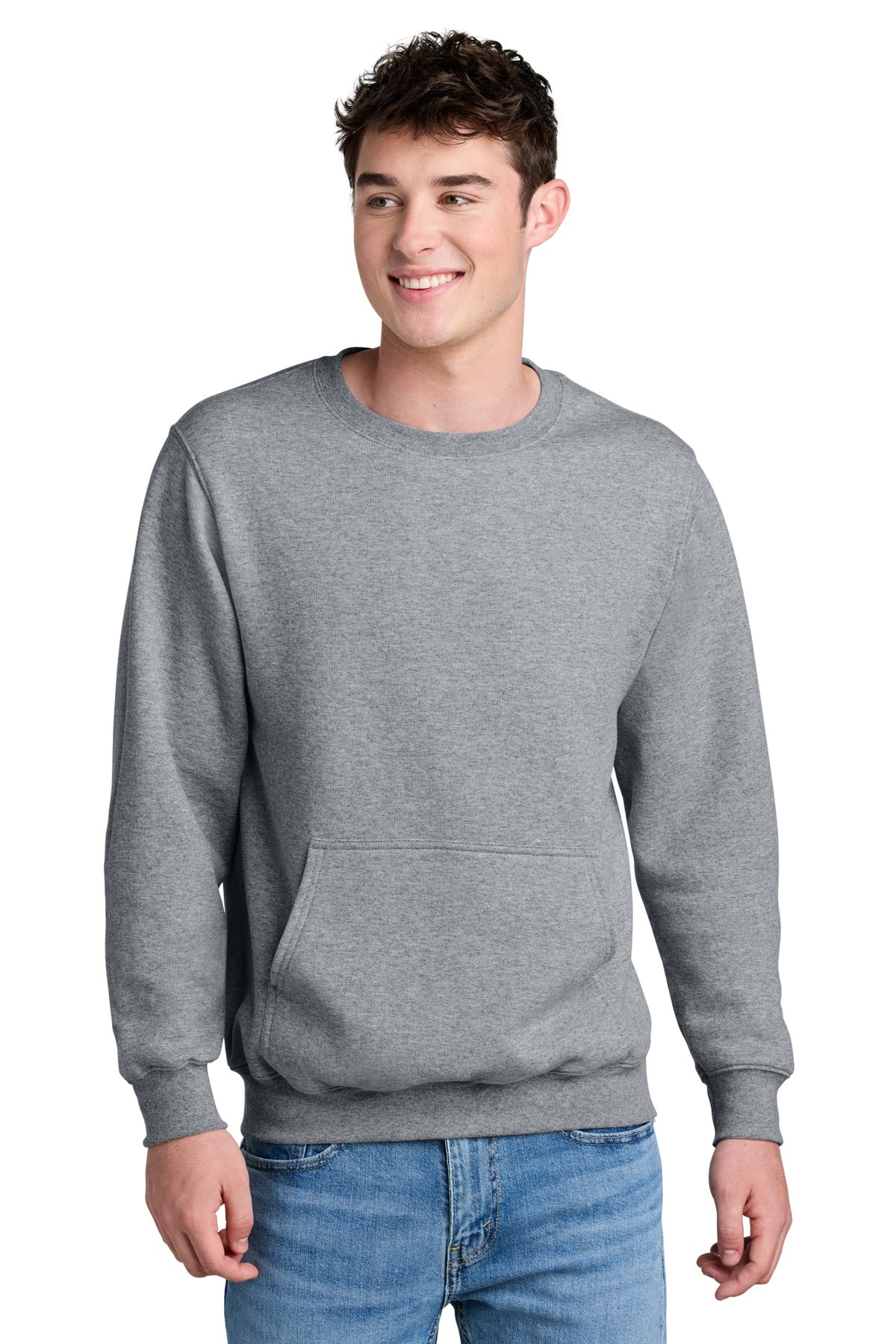 Port & Coâ„¢ Core Fleece Crewneck Pocket Sweatshirt PC78PKT