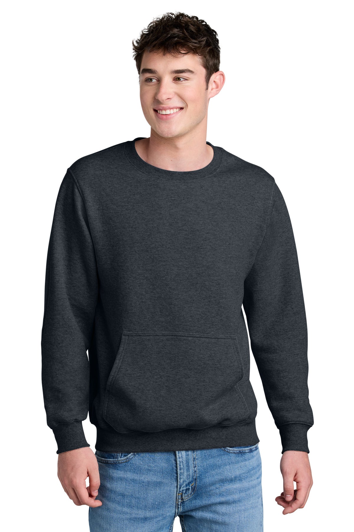 Port & Coâ„¢ Core Fleece Crewneck Pocket Sweatshirt PC78PKT