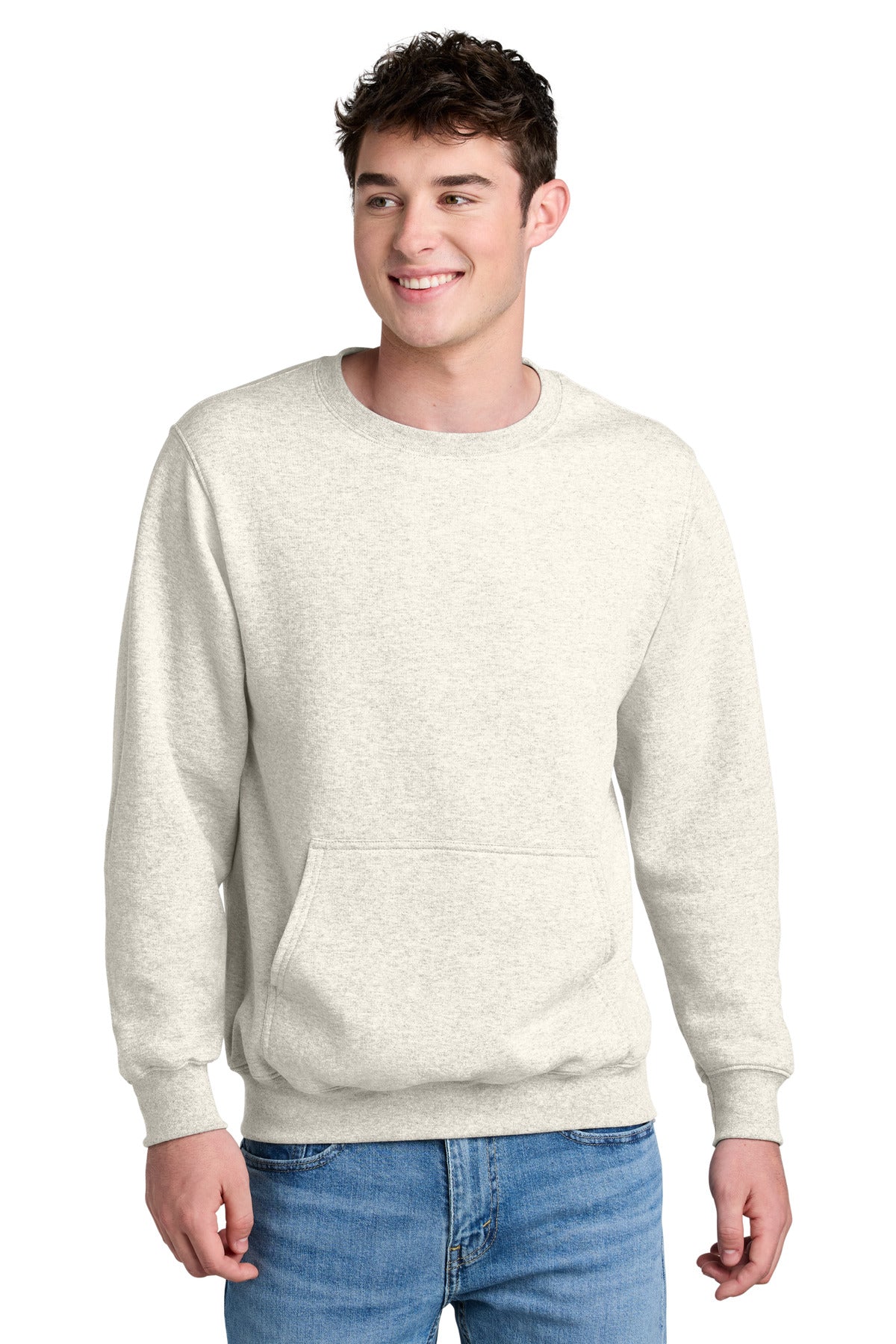 Port & Coâ„¢ Core Fleece Crewneck Pocket Sweatshirt PC78PKT