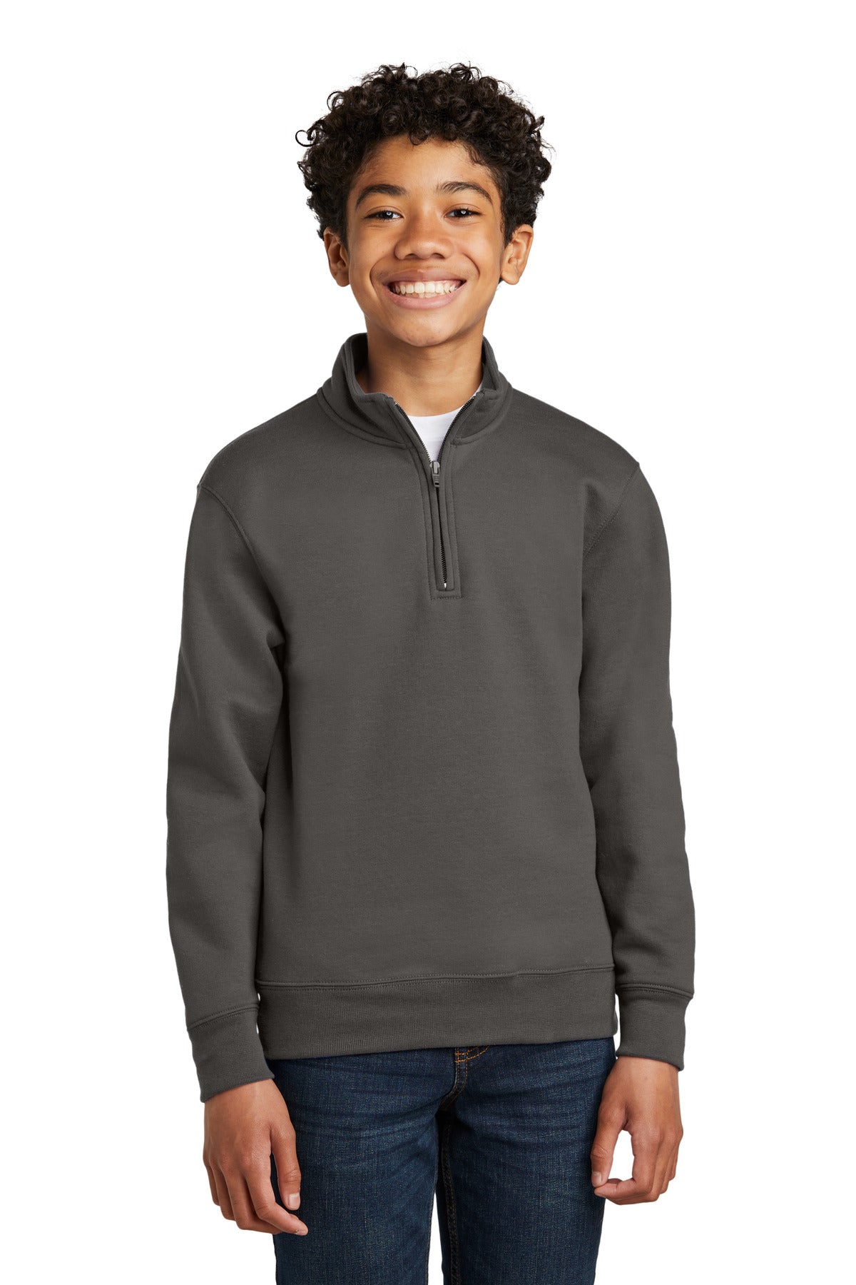 Port & Coâ„¢ Youth Core Fleece 1/4-Zip Pullover Sweatshirt PC78YQ
