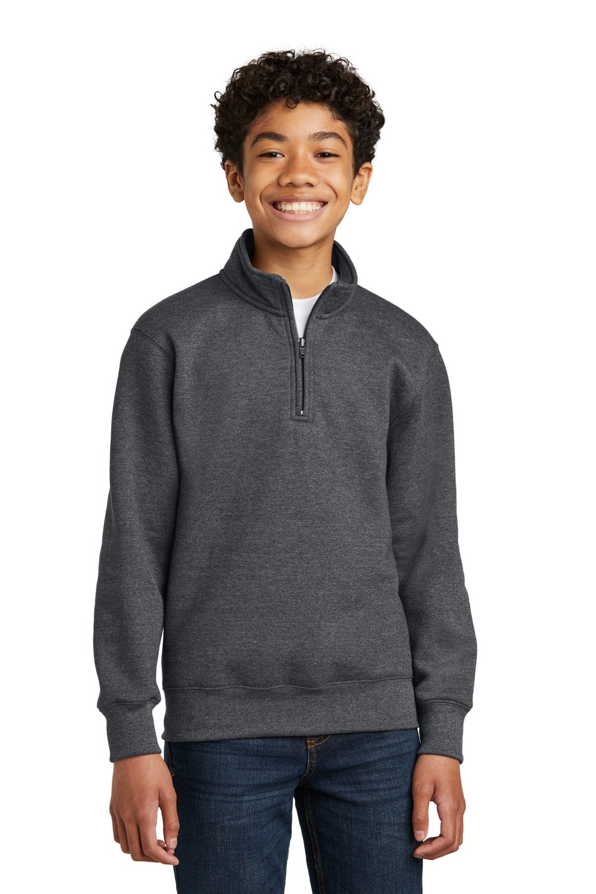 Port & Coâ„¢ Youth Core Fleece 1/4-Zip Pullover Sweatshirt PC78YQ