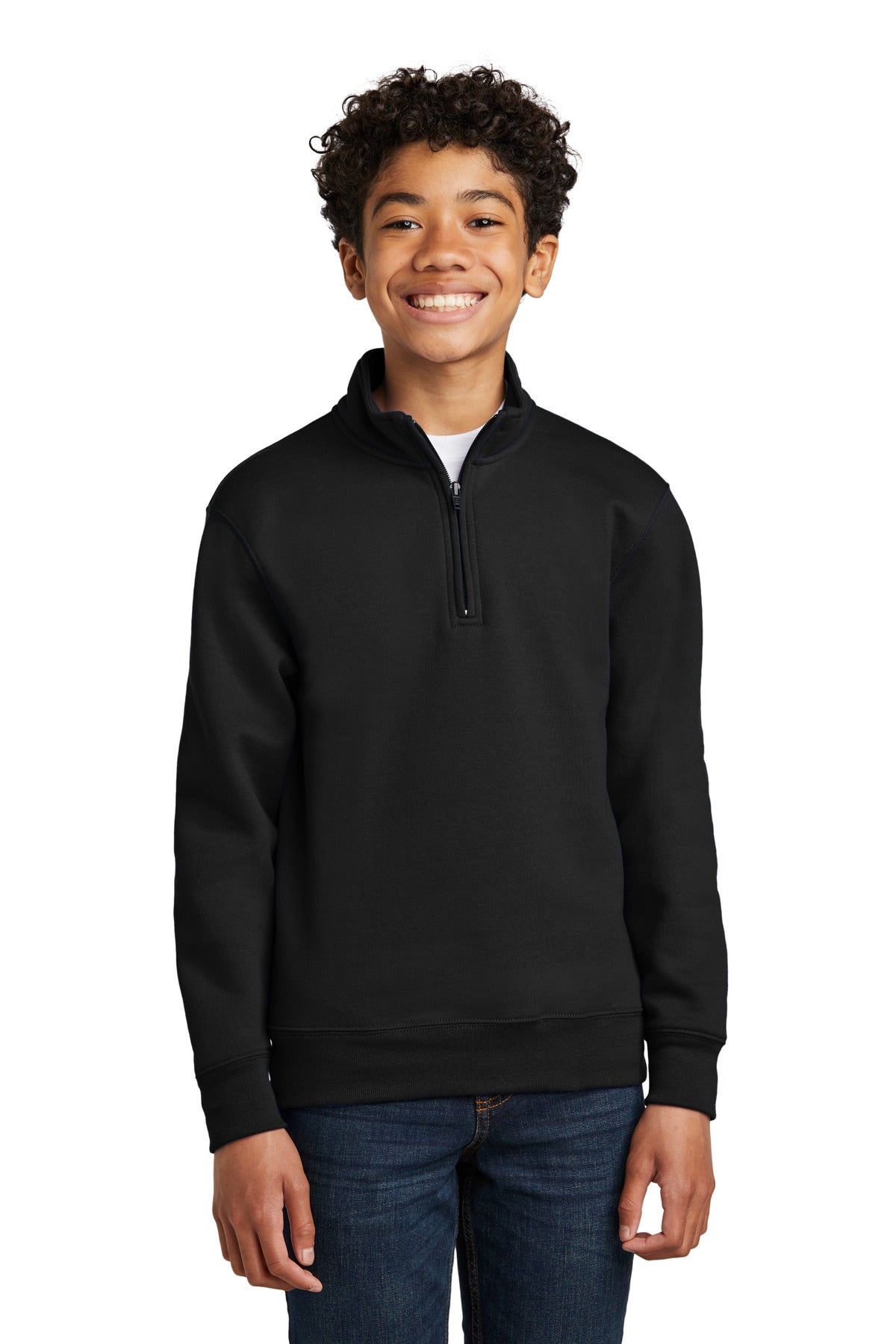 Port & Coâ„¢ Youth Core Fleece 1/4-Zip Pullover Sweatshirt PC78YQ