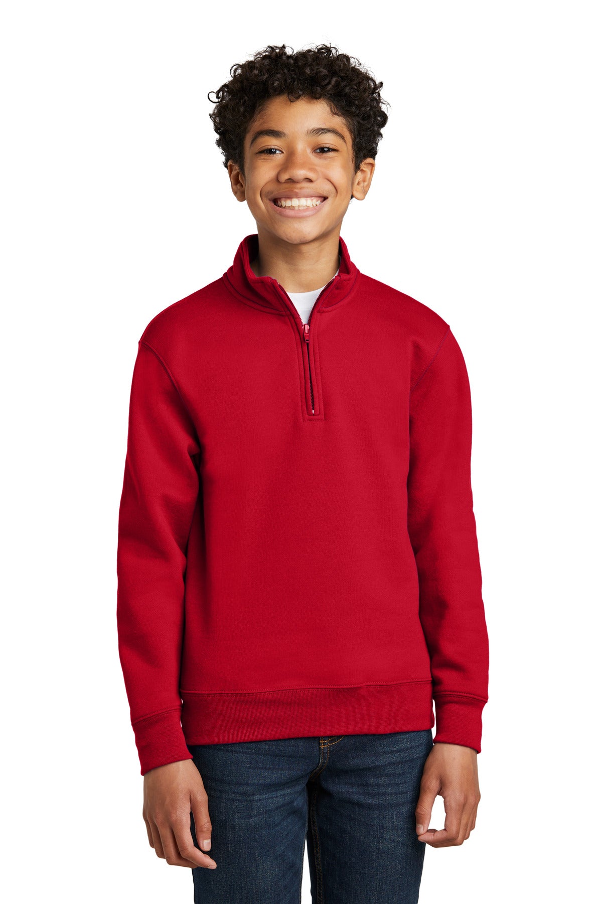 Port & Coâ„¢ Youth Core Fleece 1/4-Zip Pullover Sweatshirt PC78YQ