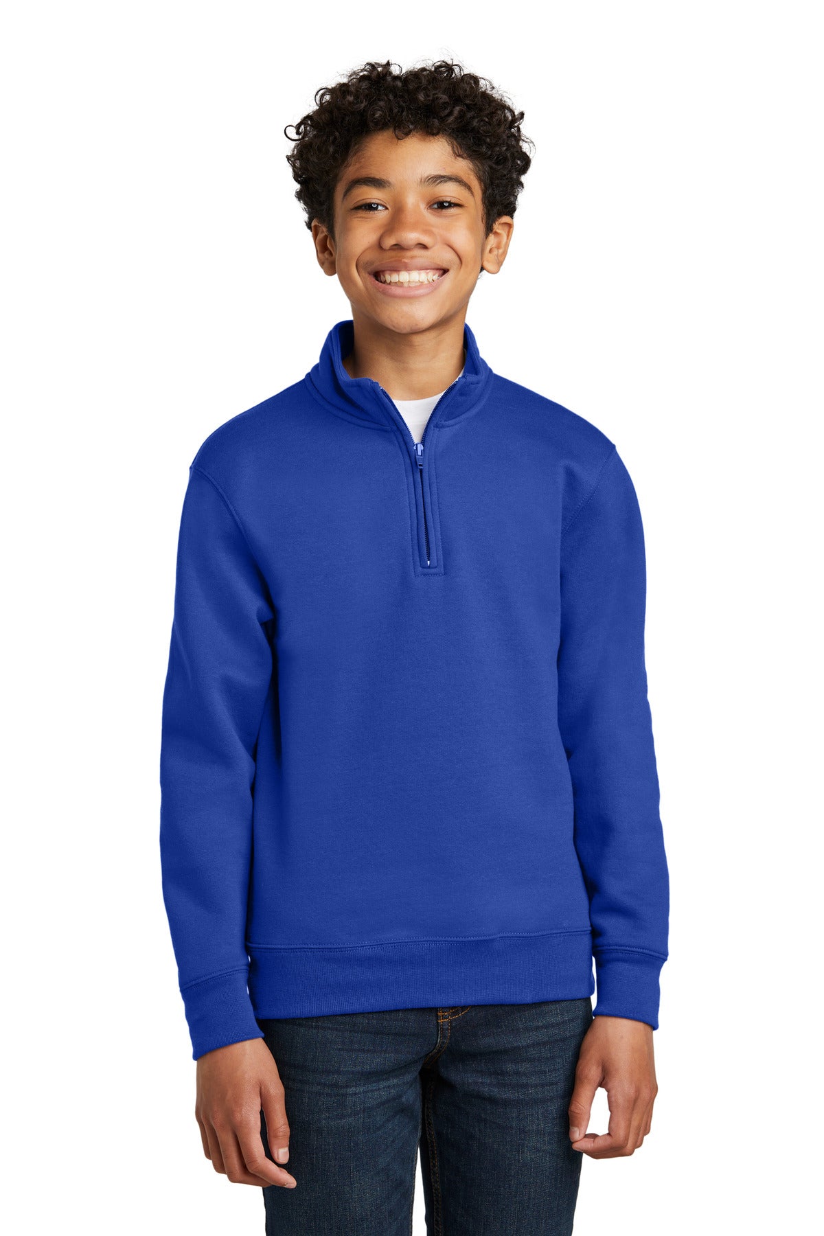 Port & Coâ„¢ Youth Core Fleece 1/4-Zip Pullover Sweatshirt PC78YQ