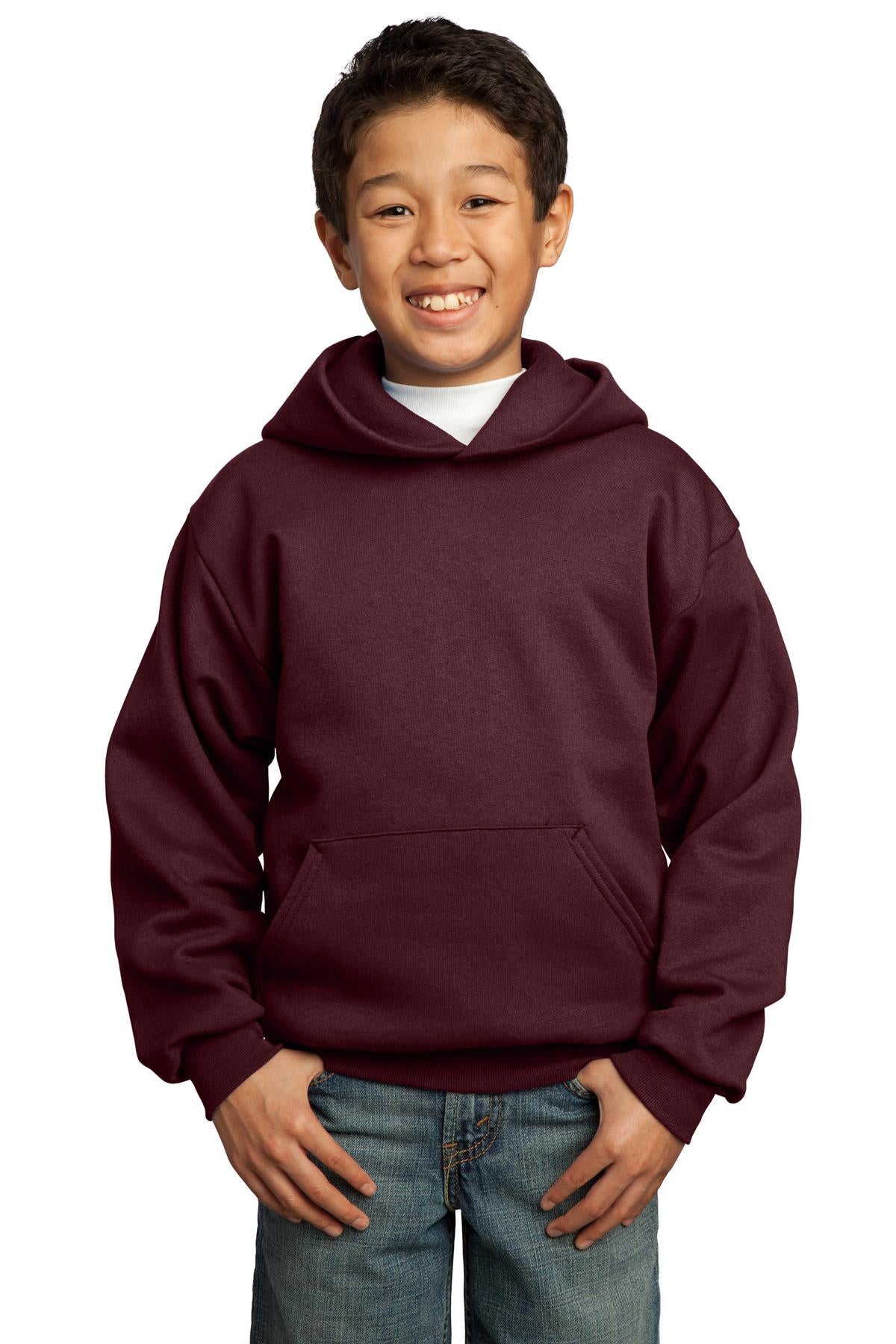 Port & Coâ„¢ Youth Core Fleece Pullover Hooded Sweatshirt. PC90YH