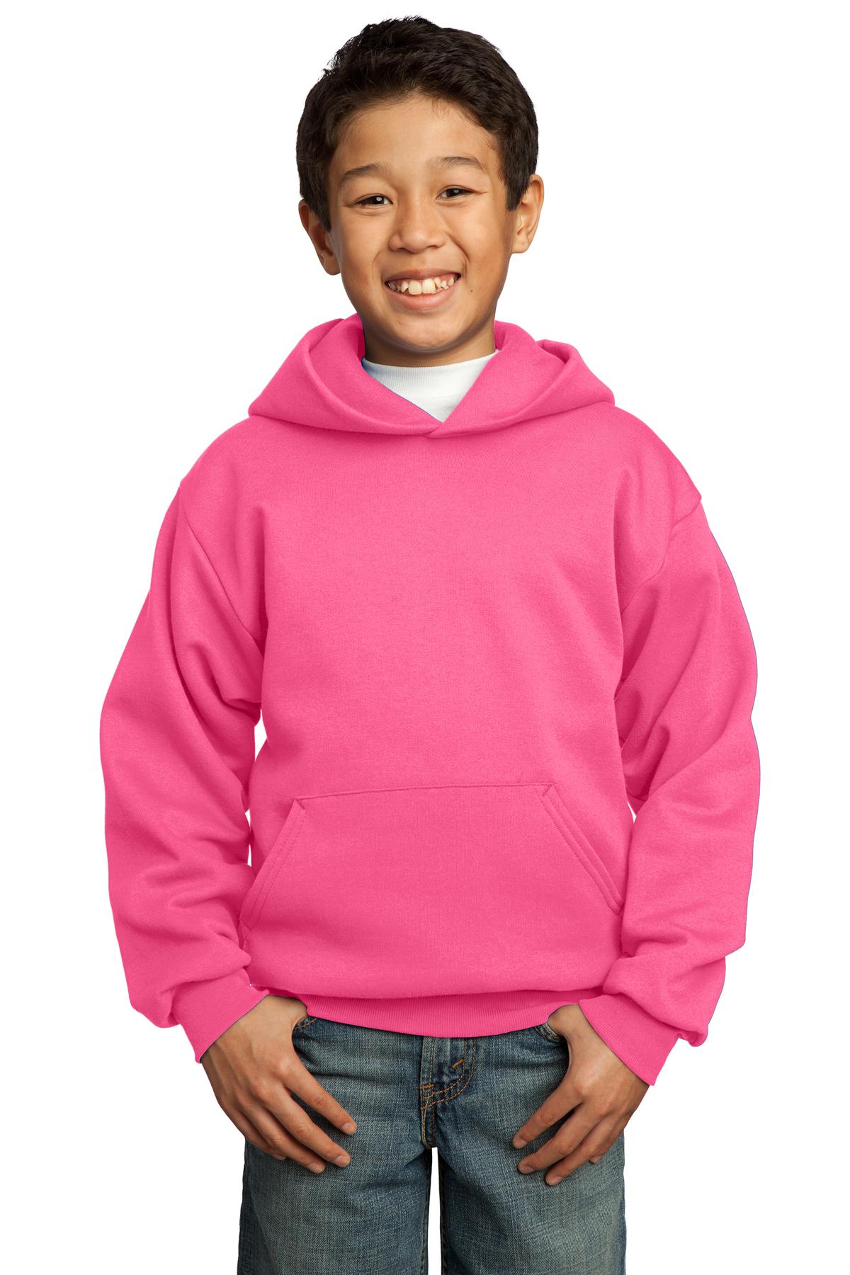 Port & Coâ„¢ Youth Core Fleece Pullover Hooded Sweatshirt. PC90YH