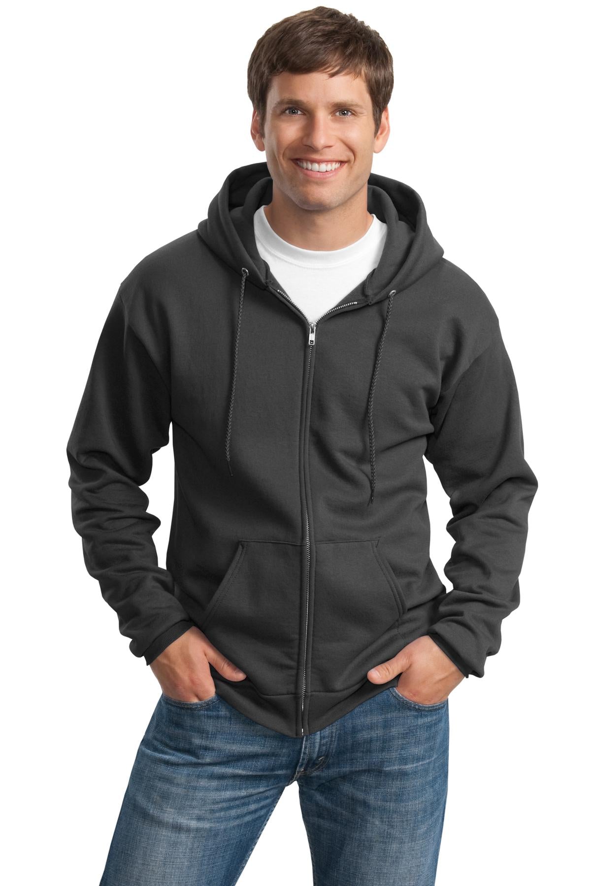 Port & Coâ„¢ Tall Essential Fleece Full-Zip Hooded Sweatshirt. PC90ZHT