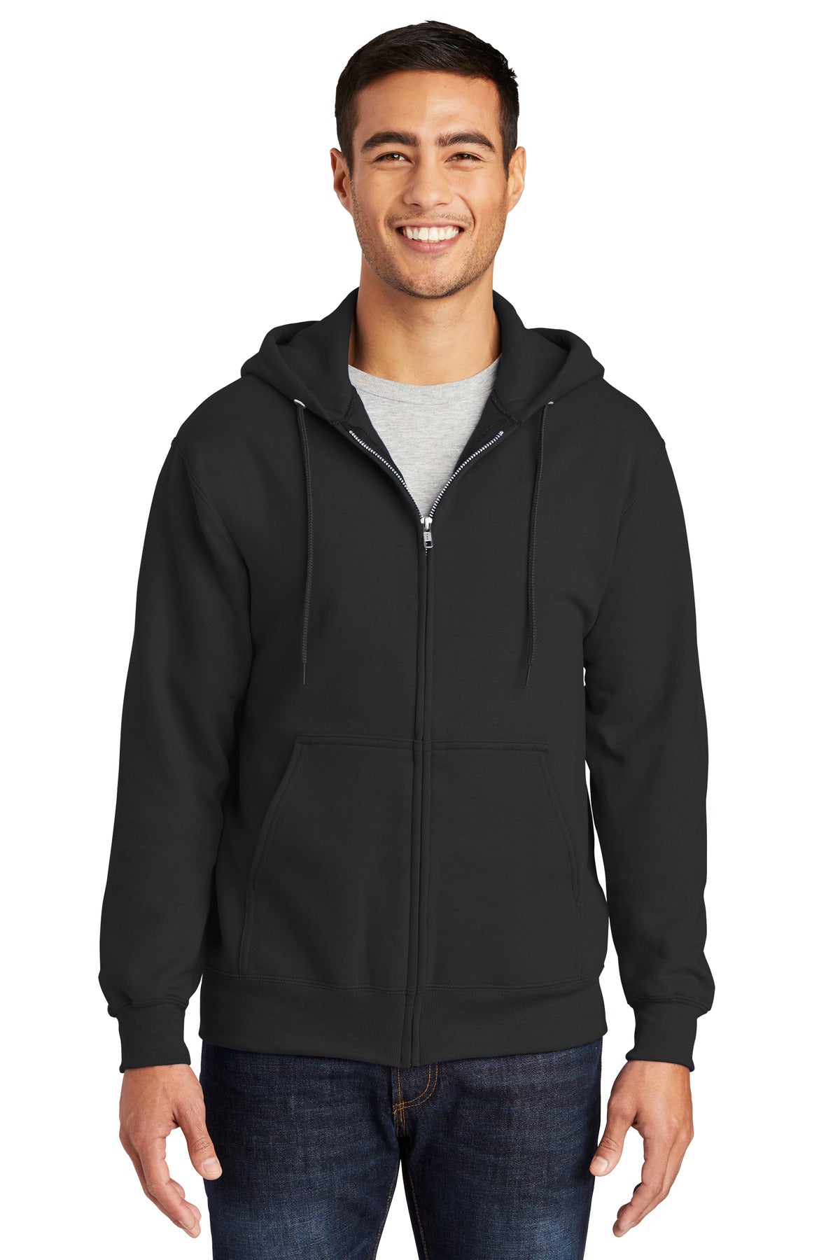 Port & Coâ„¢ Tall Essential Fleece Full-Zip Hooded Sweatshirt. PC90ZHT