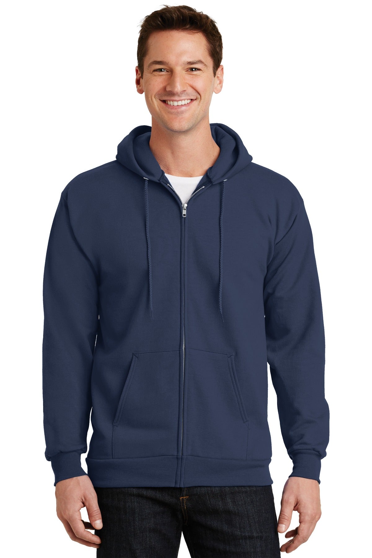 Port & Coâ„¢ Essential Fleece Full-Zip Hooded Sweatshirt. PC90ZH