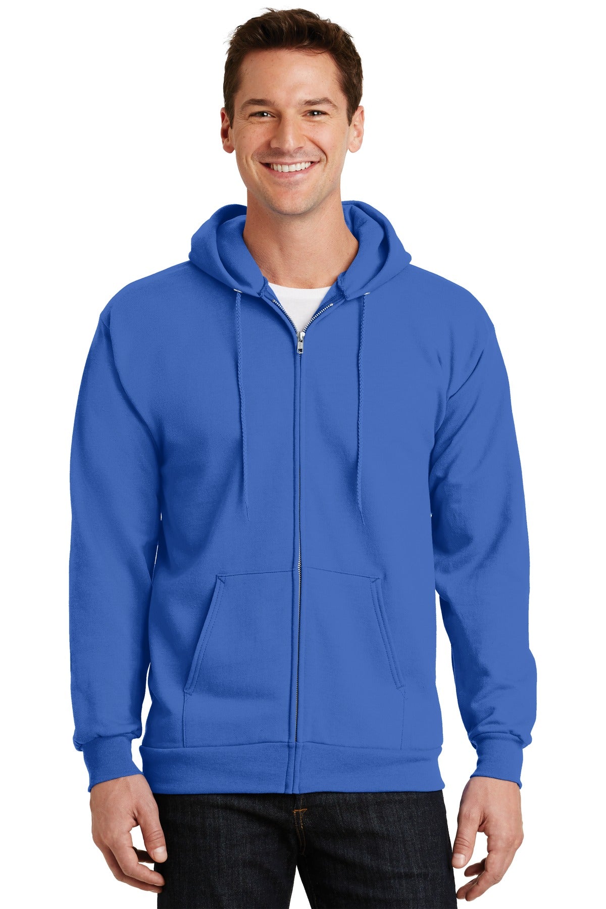 Port & Coâ„¢ Essential Fleece Full-Zip Hooded Sweatshirt. PC90ZH