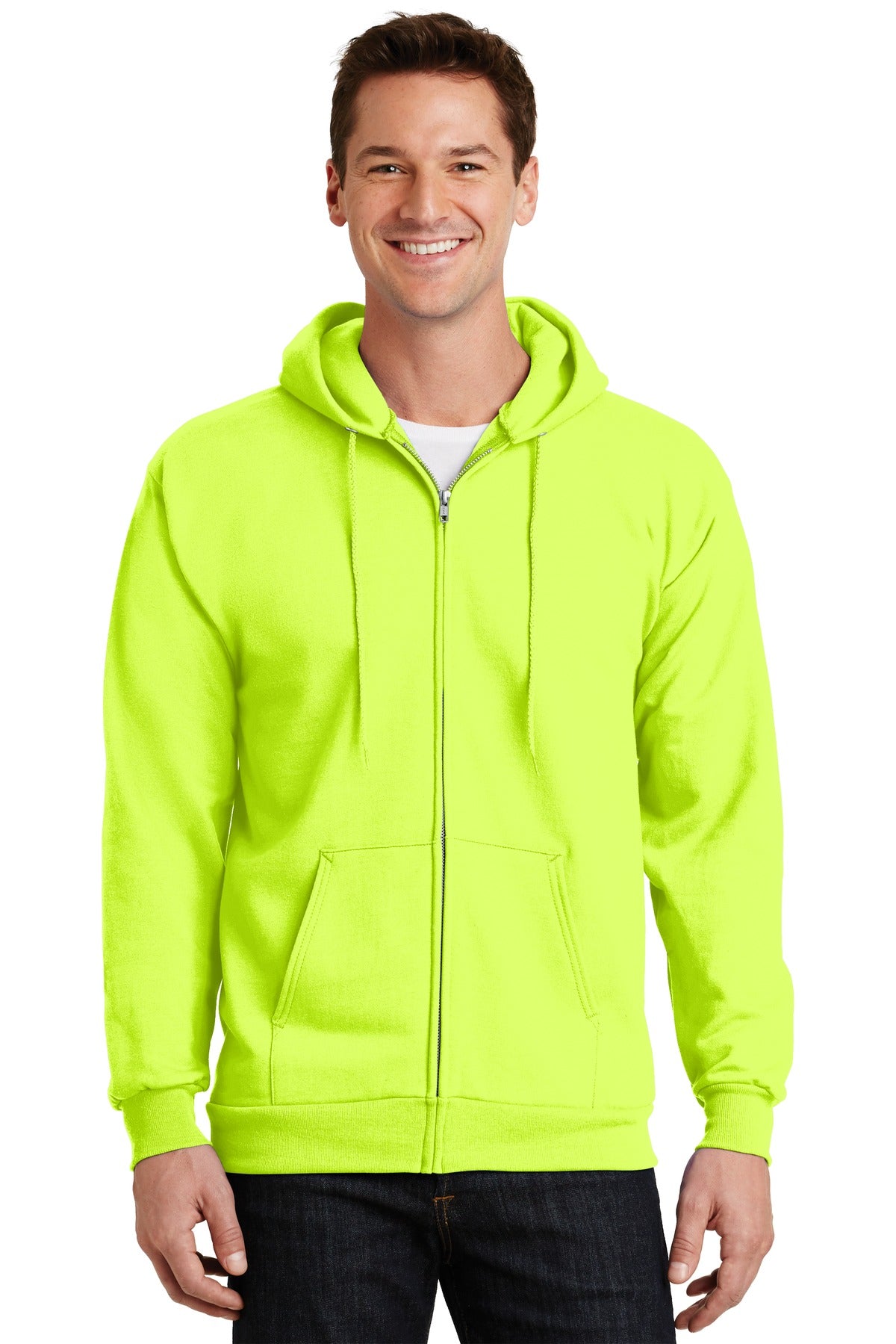 Port & Coâ„¢ Essential Fleece Full-Zip Hooded Sweatshirt. PC90ZH