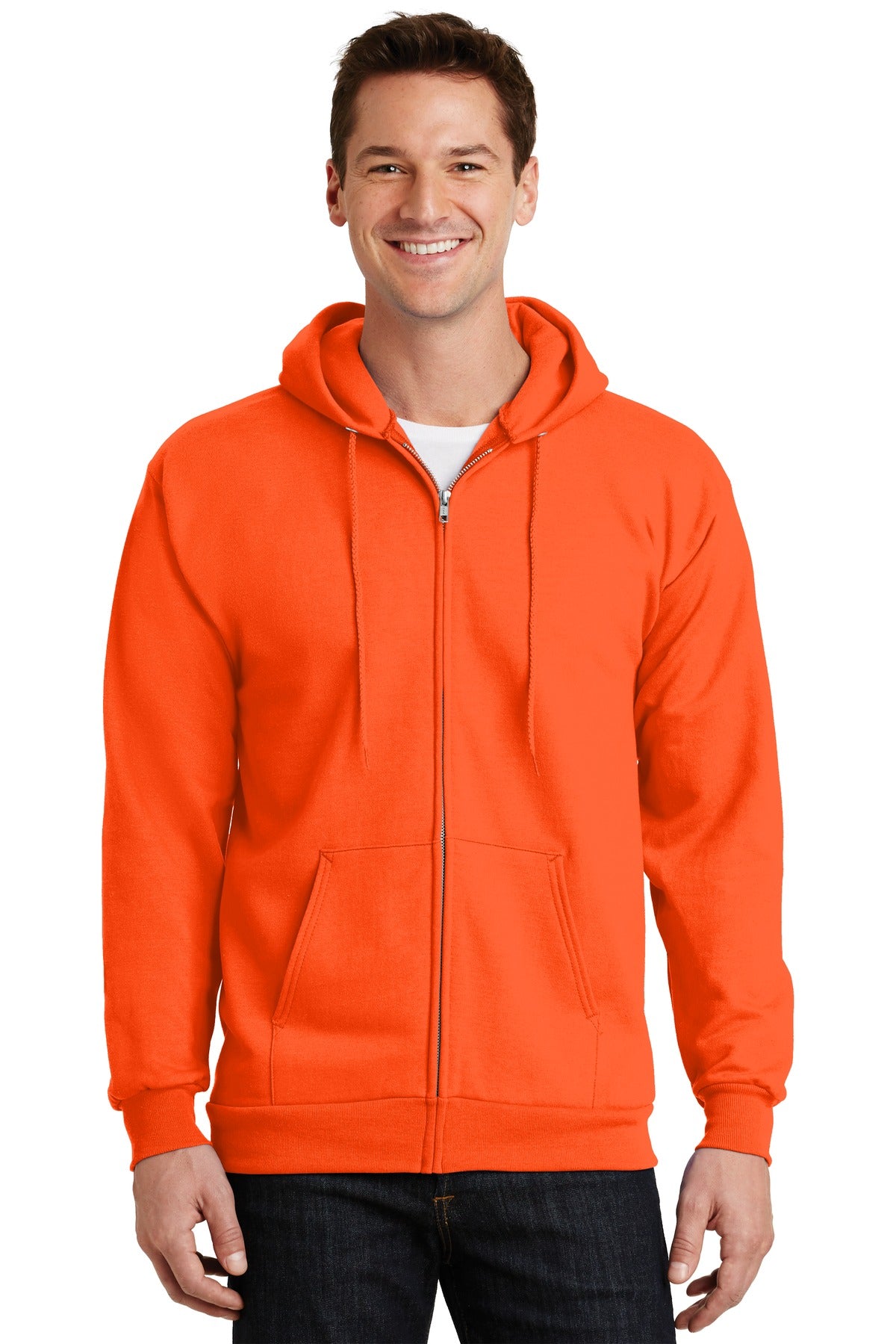 Port & Coâ„¢ Essential Fleece Full-Zip Hooded Sweatshirt. PC90ZH