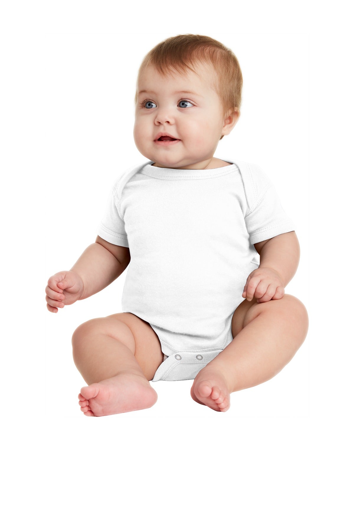Rabbit Skinsâ„¢ Infant Short Sleeve Baby Rib Bodysuit. RS4400