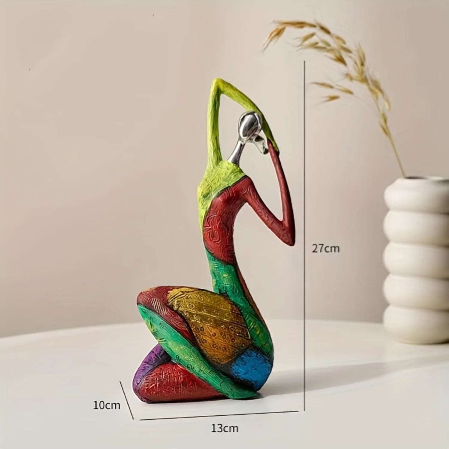 Decoración creativa de lujo para la sala de estar: figuras de resina coleccionables hechas a mano, escultura humana estilo pintura al óleo artística