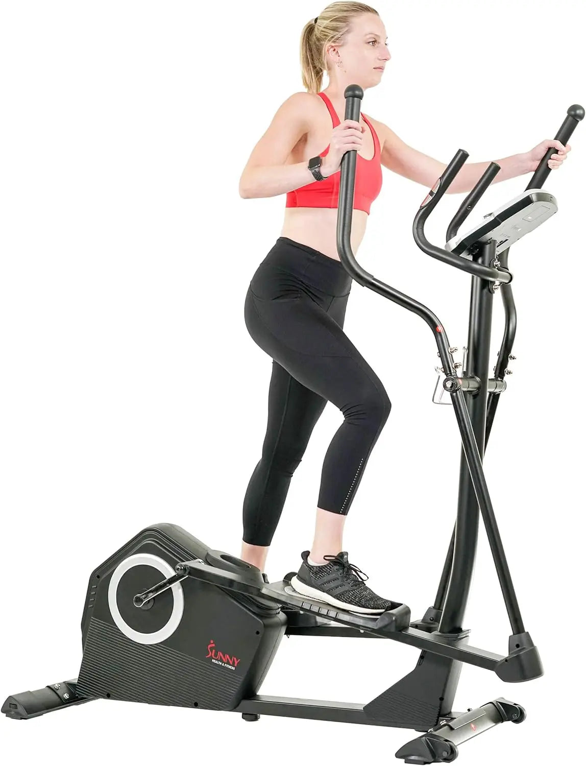 Smart 2-in-1 Upright Elliptical Full-Body Exerciser, Home Cross-Training Arm/Leg Cardio Workout Machine, Optional Free SunnyFit