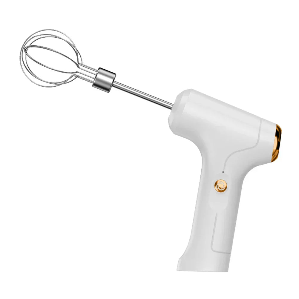 Batidora de mano, batidora eléctrica, mini batidor eléctrico, recargable por USB, juego de batidor de huevos con control de velocidad de un toque para cocina.